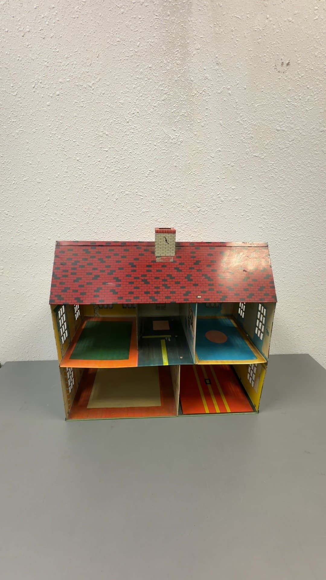 Vintage Marx Lithographed Metal Tin Dollhouse - Image 1