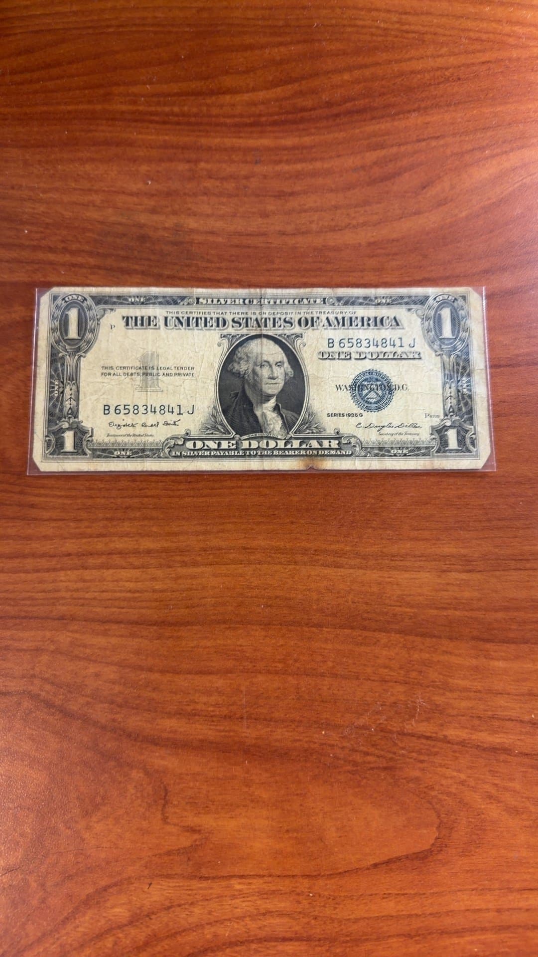 1935 Series One Dollar Silver Certificate - Image 1
