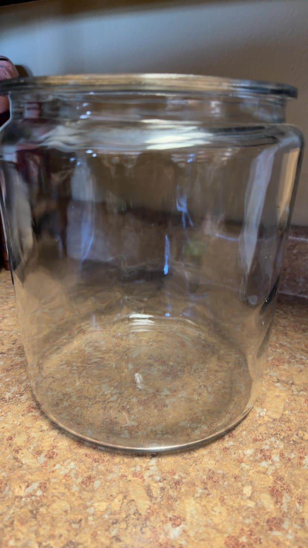 Large Clear Glass Storage Jar - Image 1