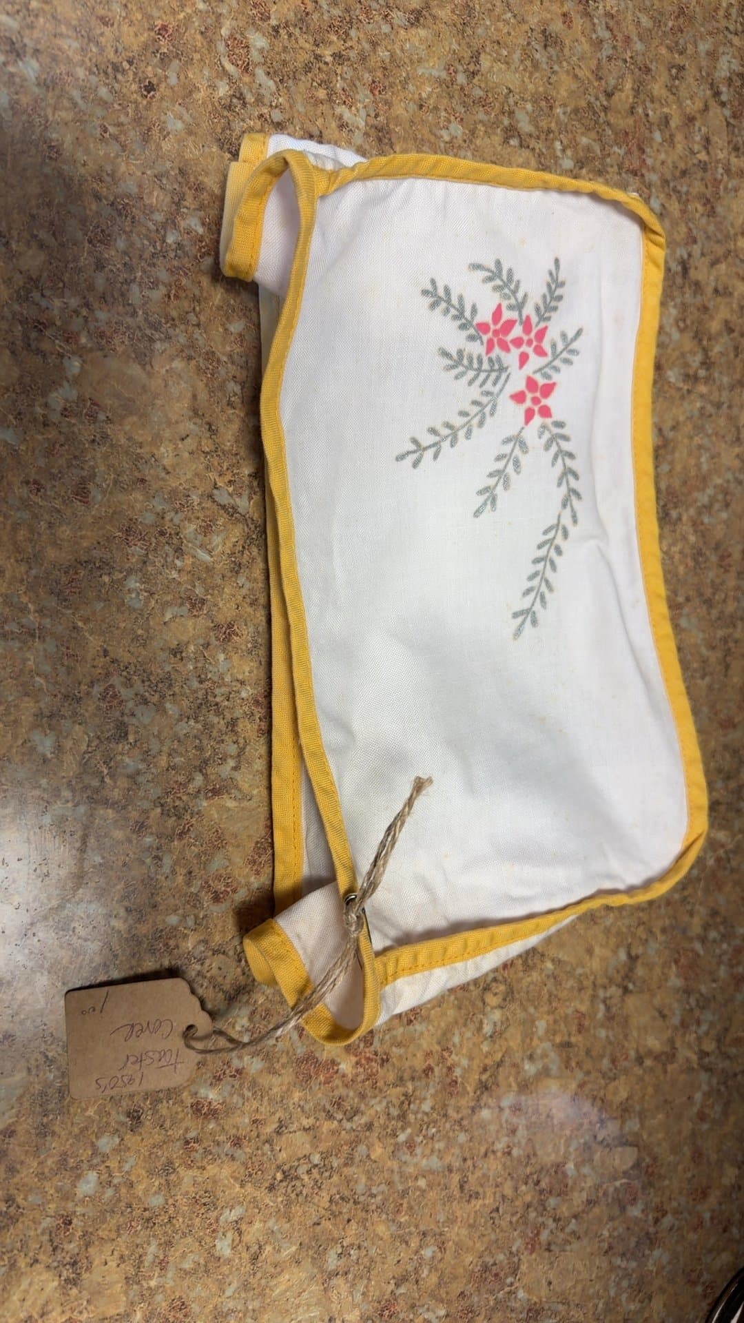 Vintage 1950s Toaster Cover with Floral Embroidery - Image 1