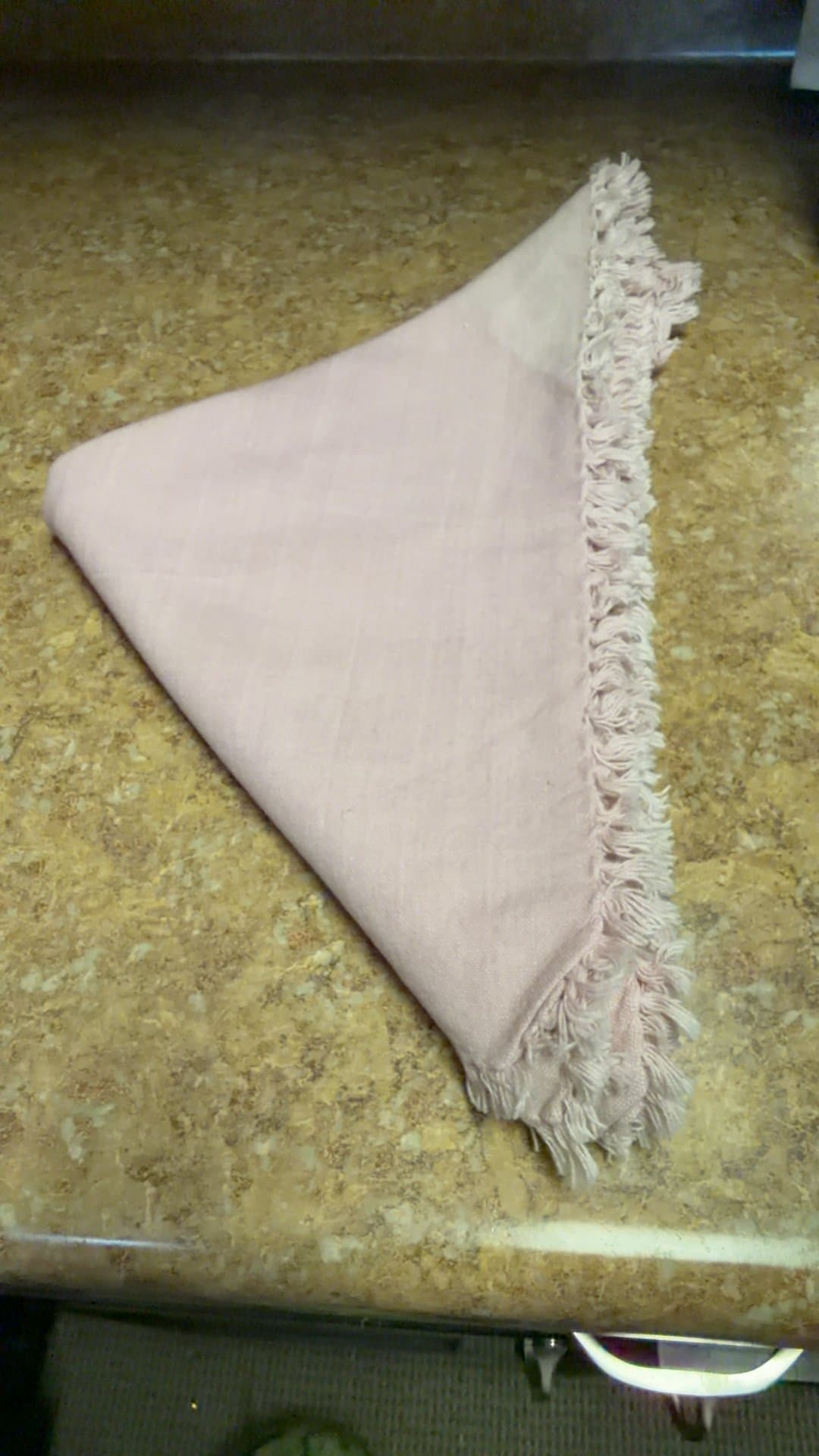 Pink Fringed Textile Napkin3-3 - Image 1