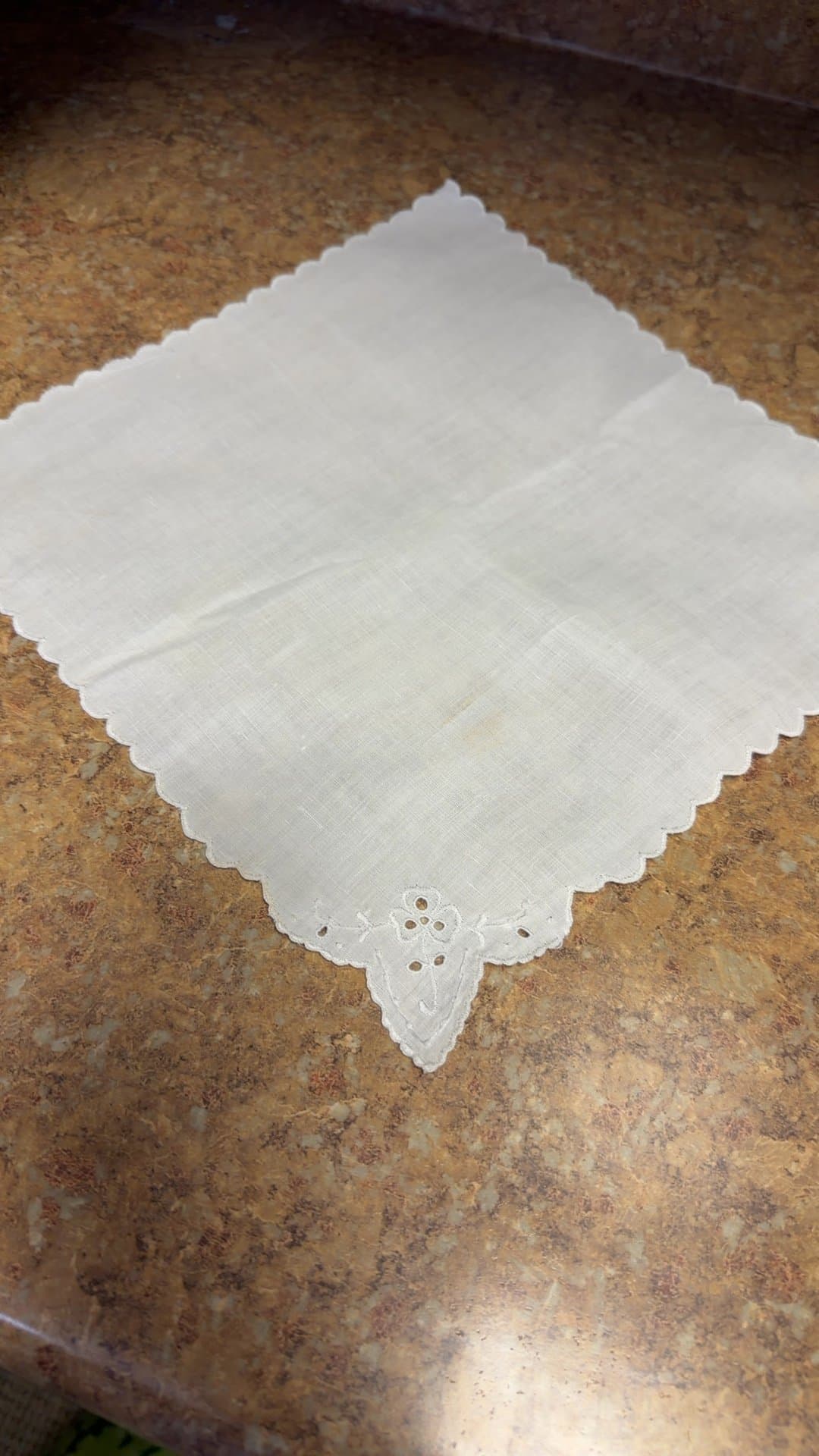 Vintage Embroidered Handkerchief - Image 1