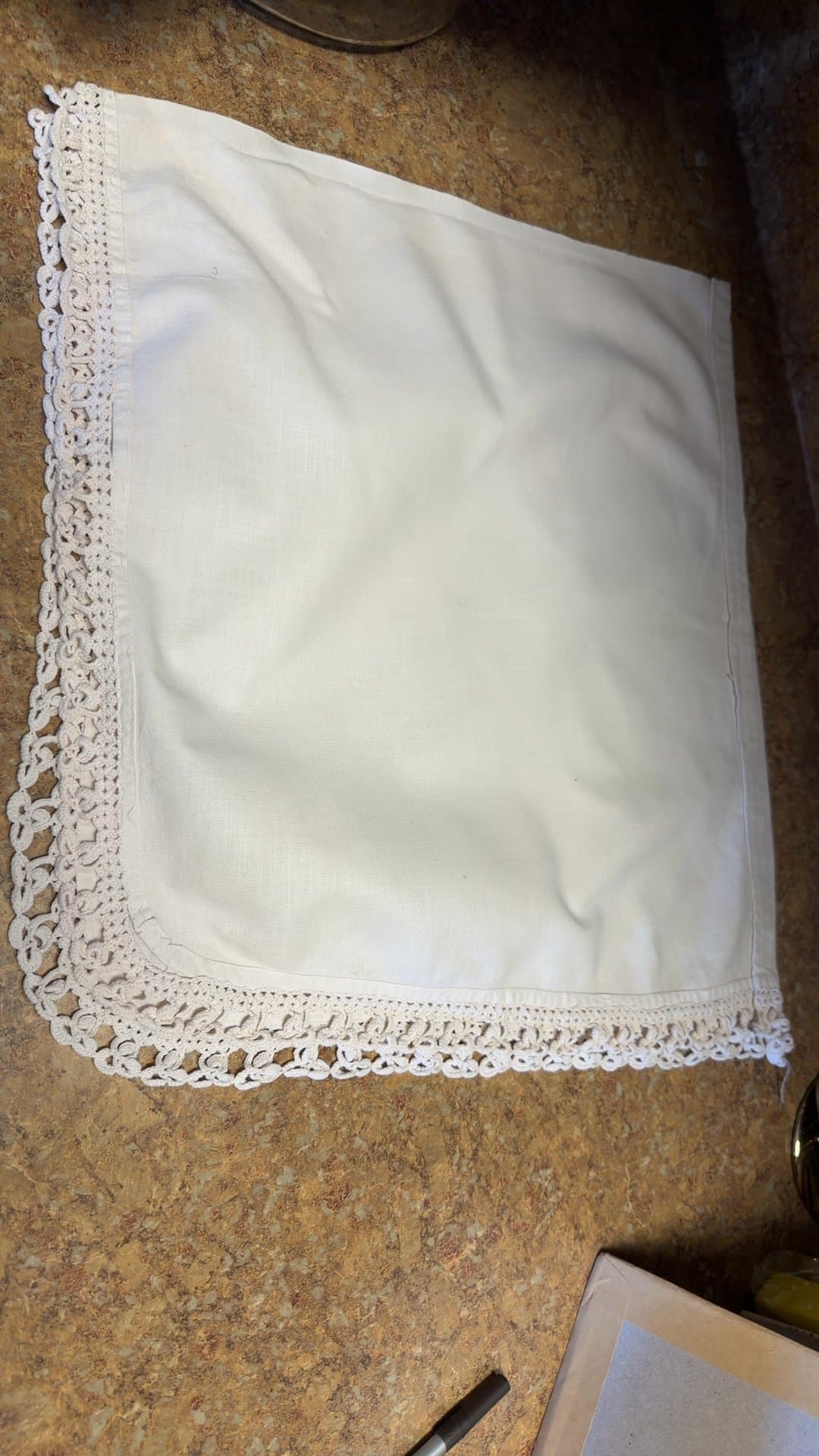 Vintage Crochet Lace table drapes or overlays-2 - Image 1