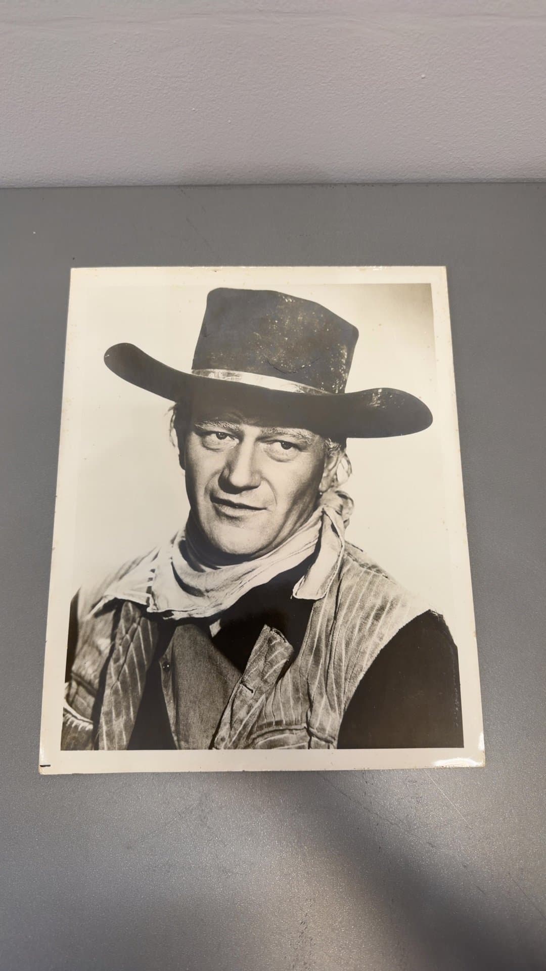 Vintage Black and White John Wayne Publicity Portrait Photograph - Image 1