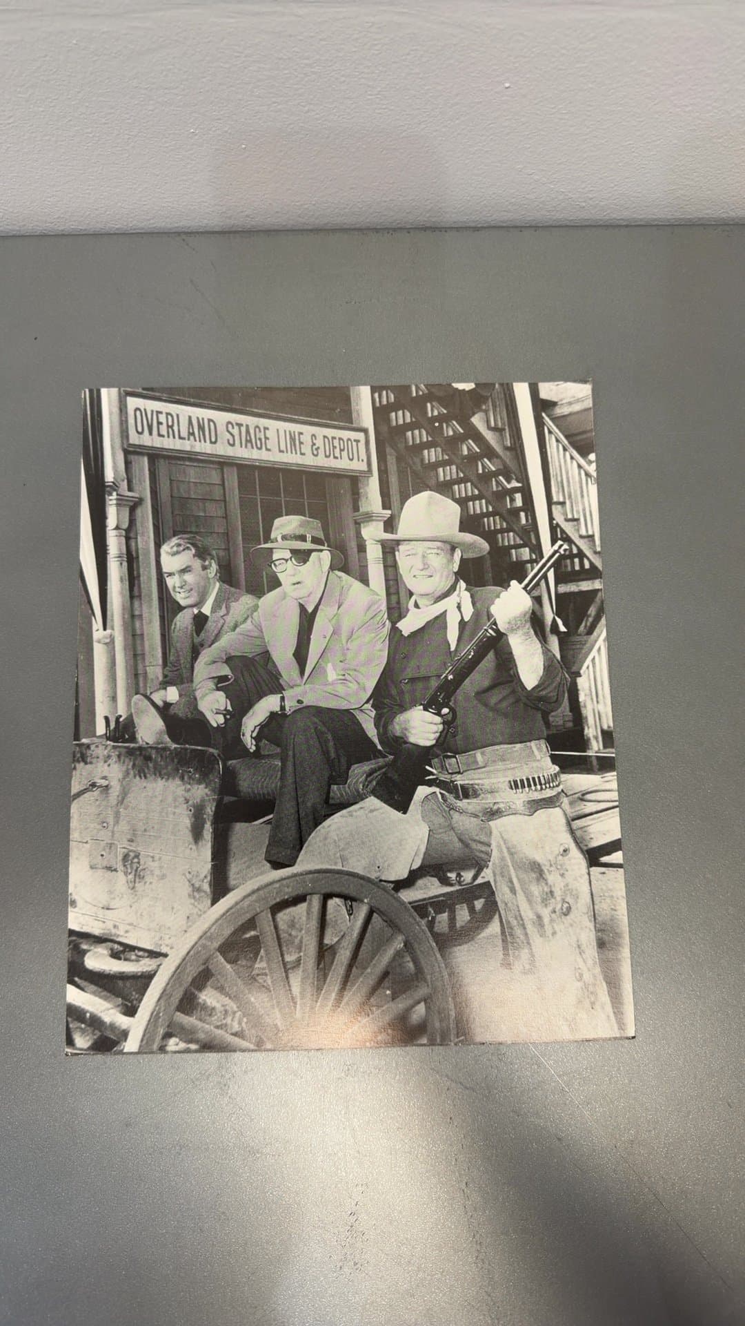 The Man Who Shot Liberty Valance Studio Publicity Photo (John Wayne, John Ford, James Stewart) - Image 1
