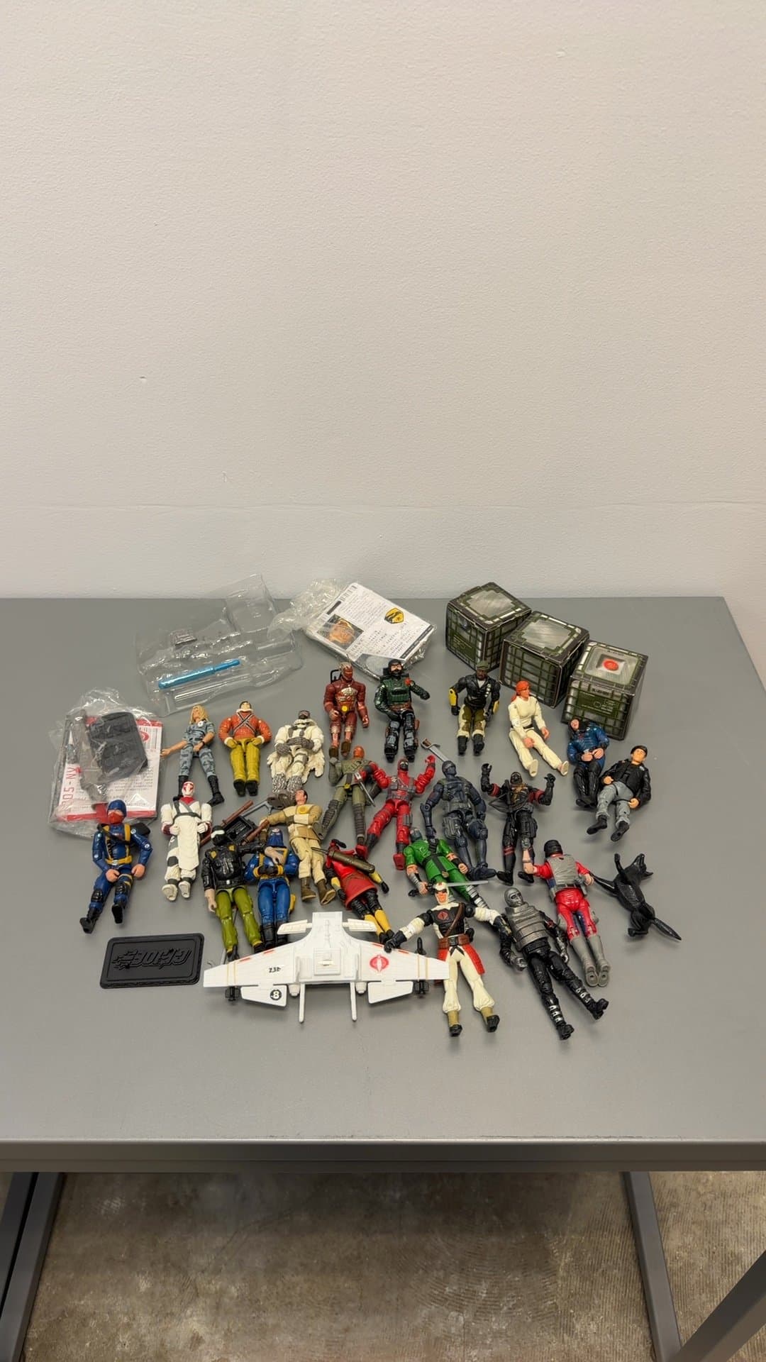 Vintage G.I. Joe Action Figure Lot with Accessories and Cobra Vehicle - Image 1