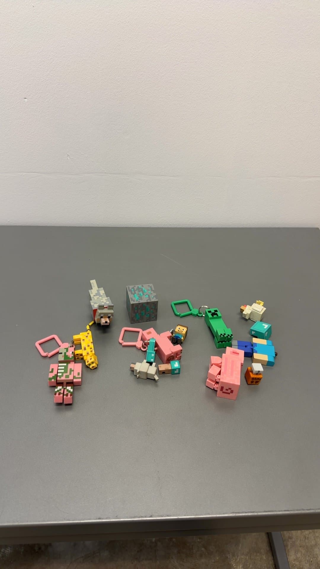 Minecraft Mini Figures and Hanger Keychains Lot - Image 1