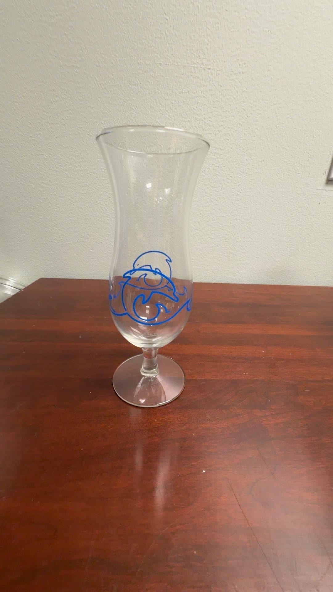 Hurricane Glass with Dolphin Design - Image 1