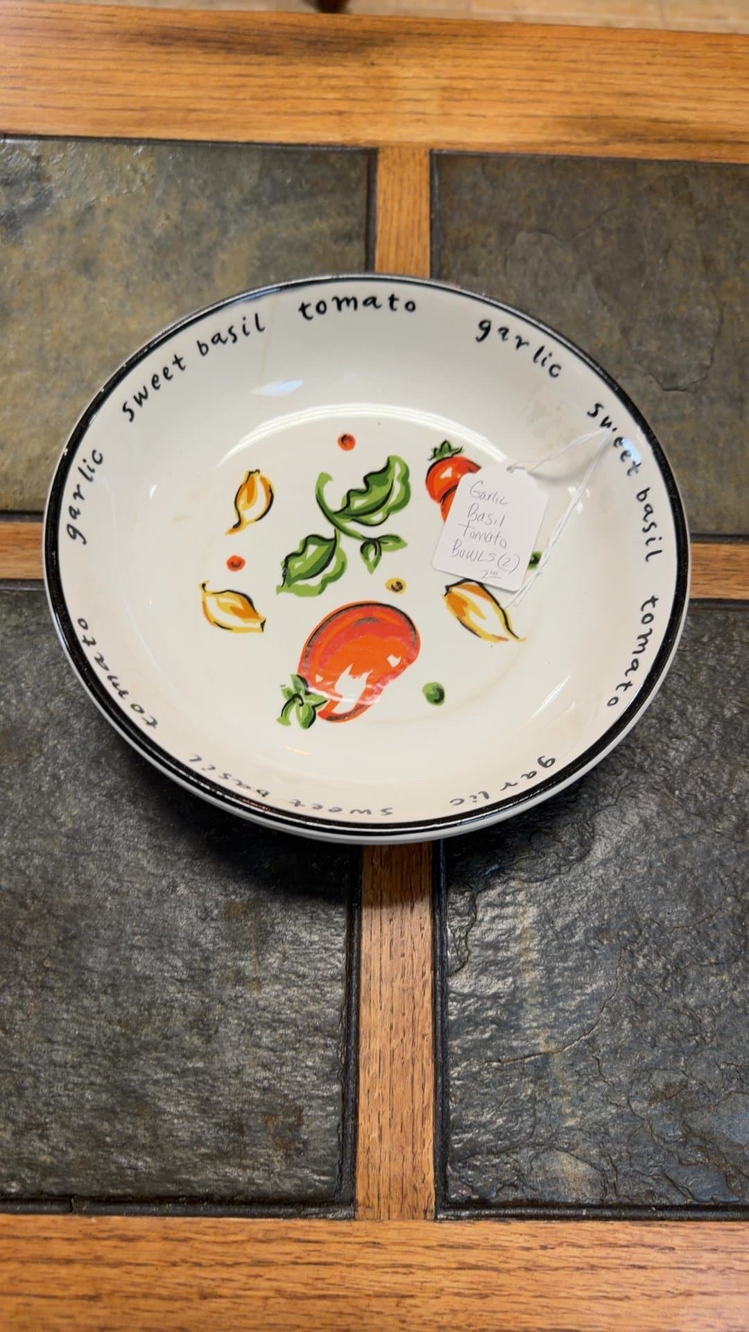 Pottery Barn Garlic Basil Tomato Bowl - Image 1