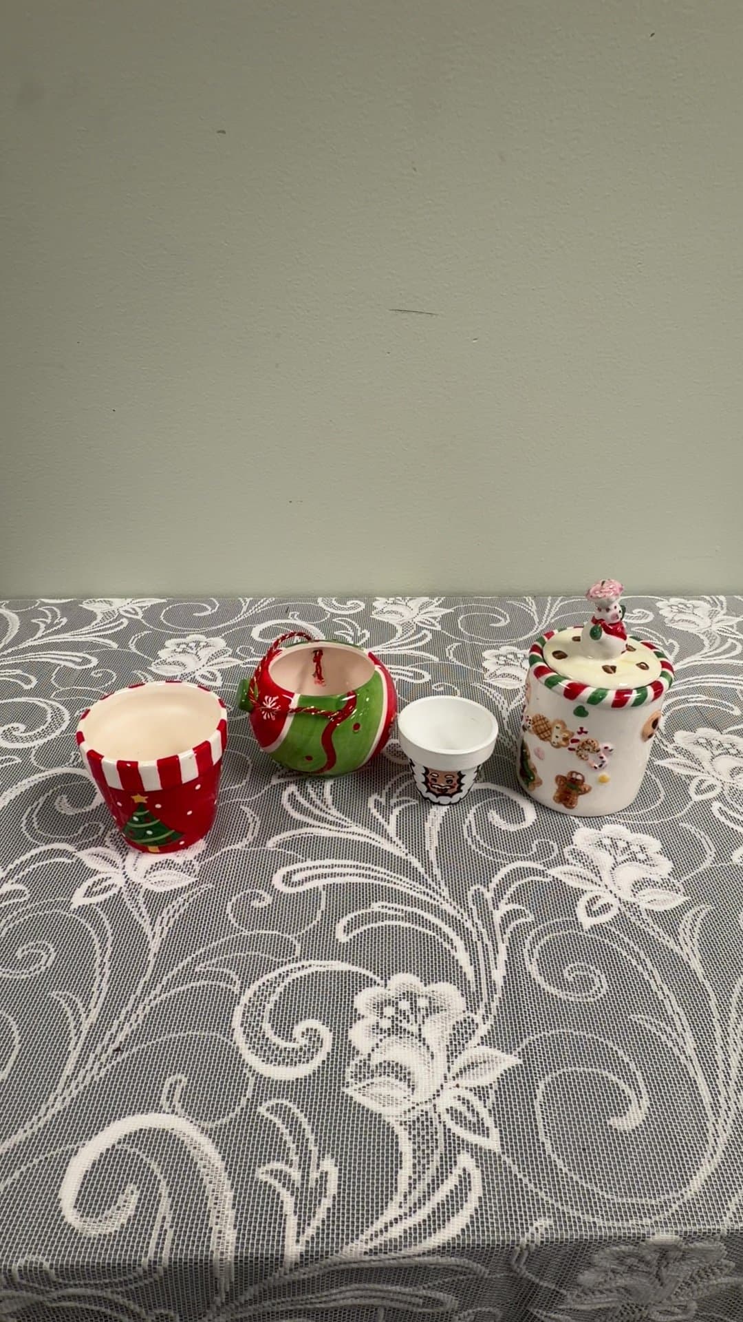 Assorted Ceramic Christmas Decor Set - Image 1