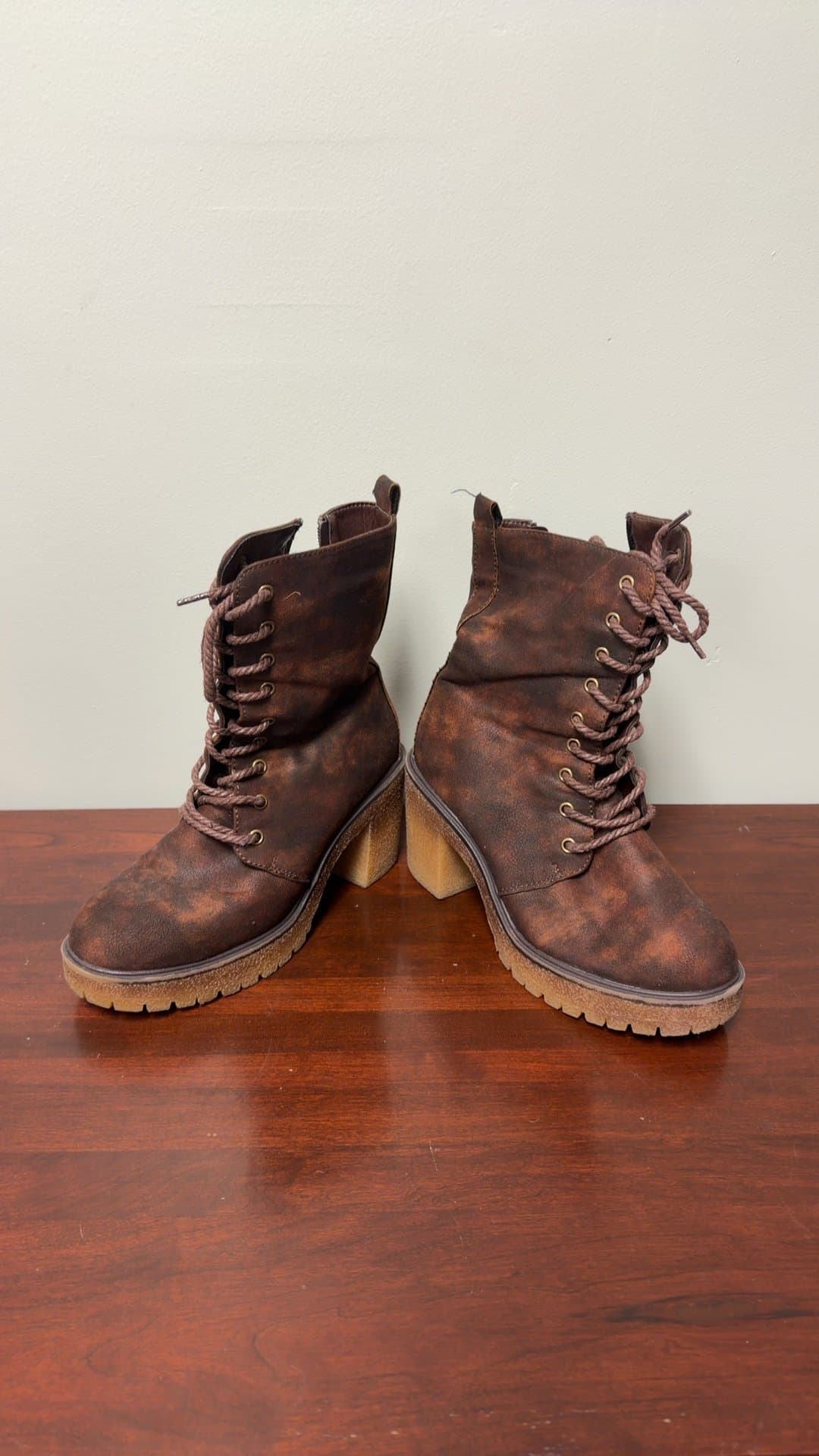 Muk Luks Women's Faux Leather Lace-Up Boots - Image 1