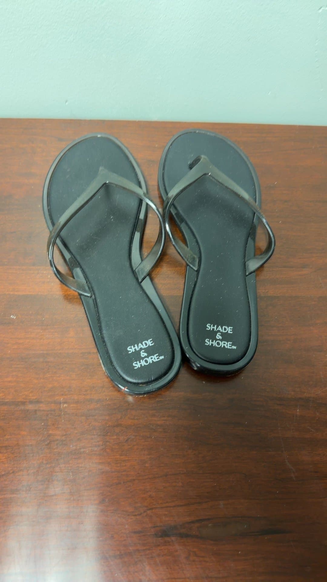 Shade & Shore Black Flip-Flops - Image 1