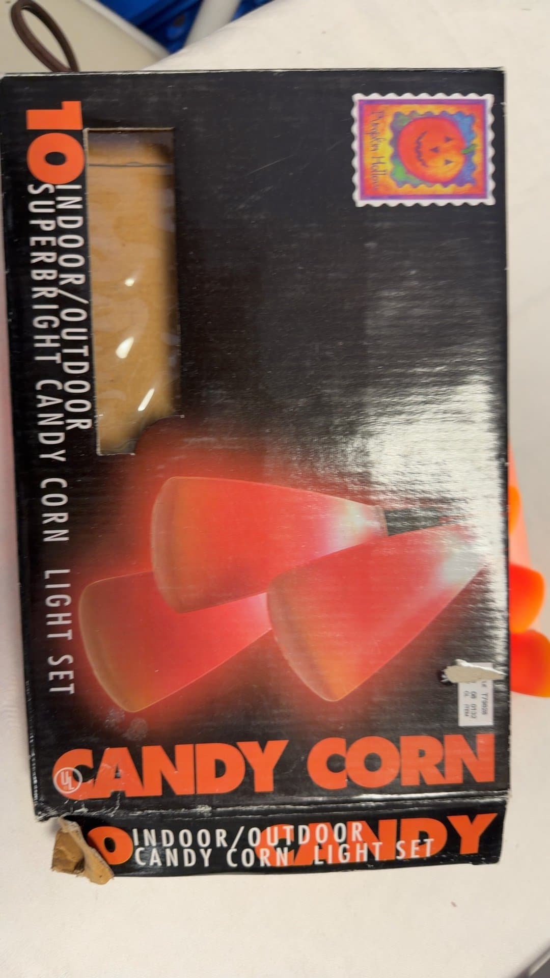 Pumpkin Hollow 10 Superbright Candy Corn Halloween Light Set - Image 1