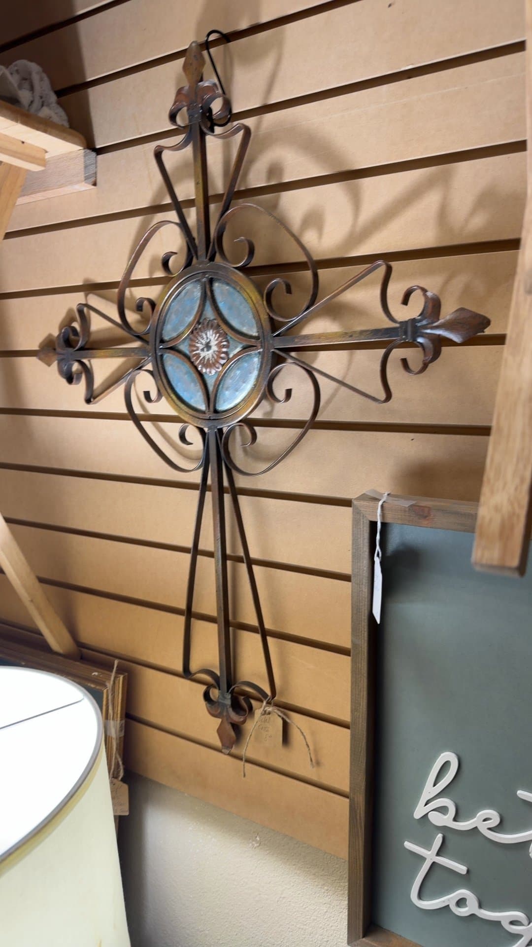 Decorative Metal Wall Cross - Image 1