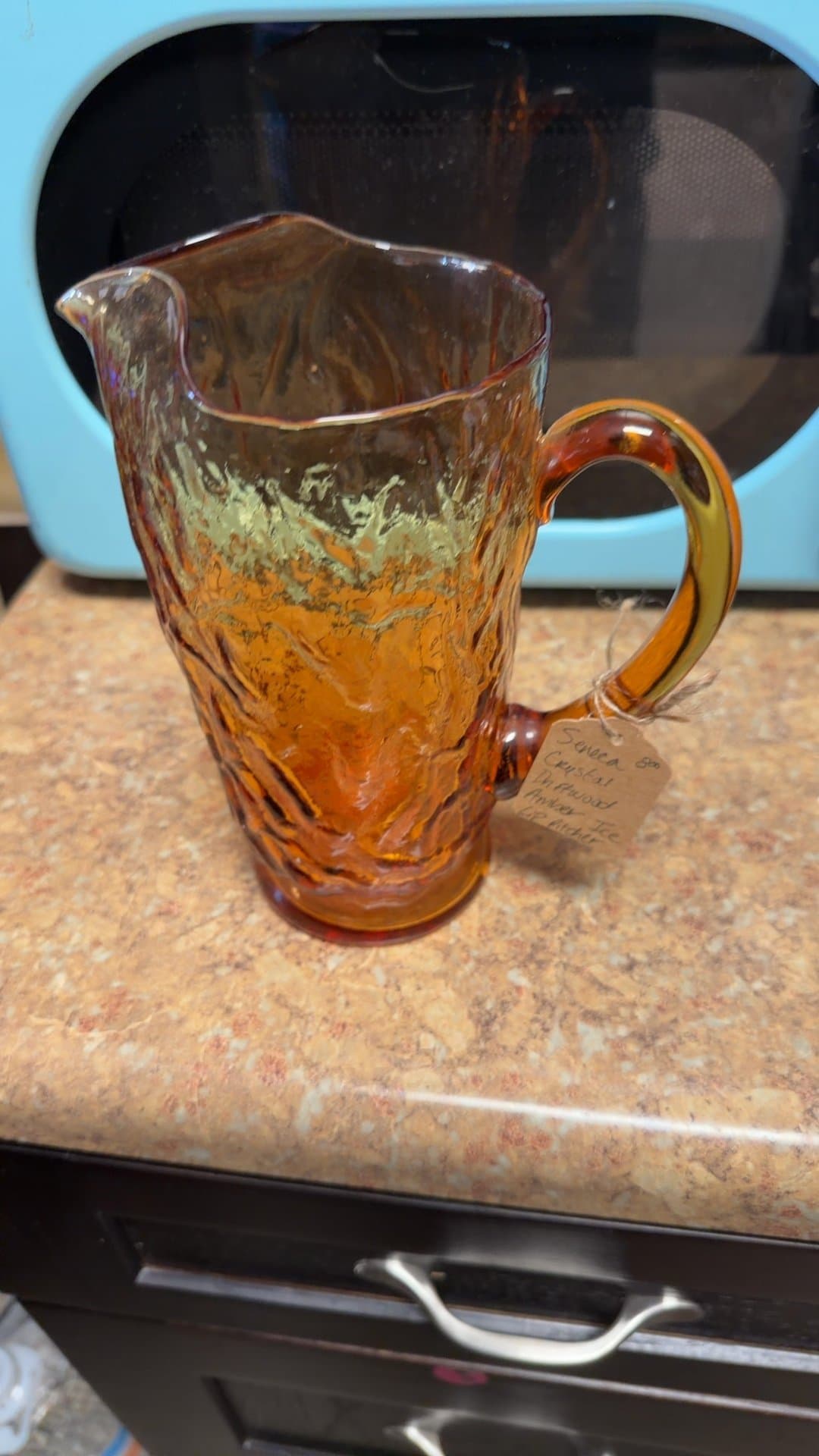 Amber Glass Pitcher - Image 1