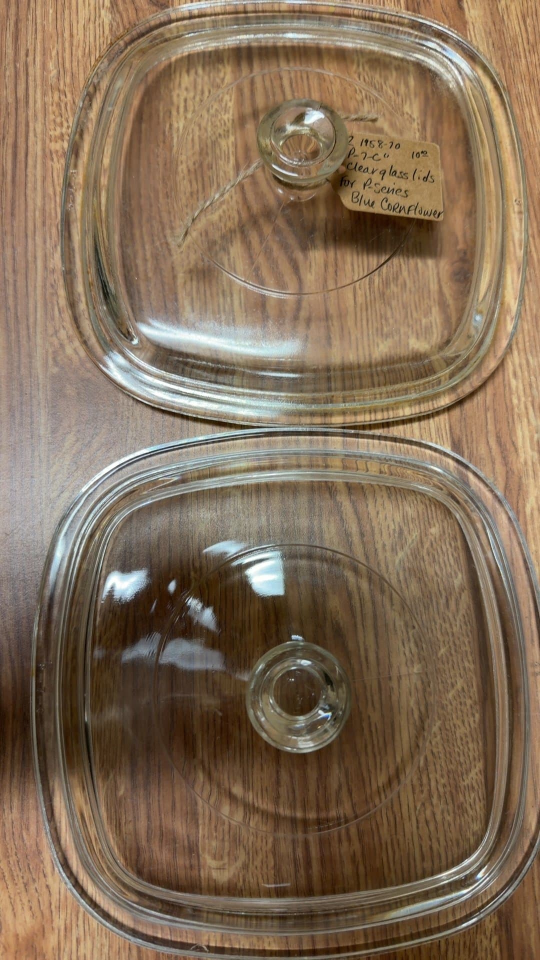 Clear Glass Lids for P-Series Blue Cornflower - Image 1