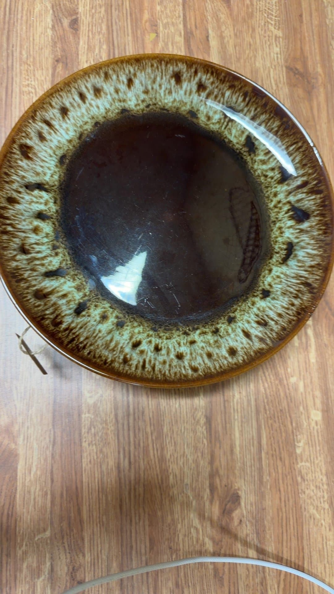McCoy Pottery Brown Drip Glaze Plate - Image 1