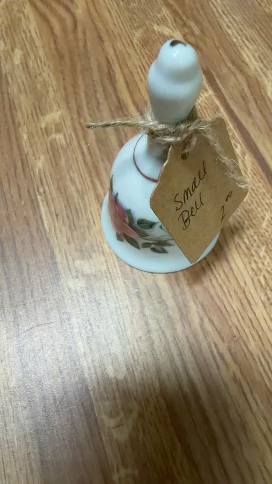 Porcelain Decorative Bell with Floral Design - Image 1