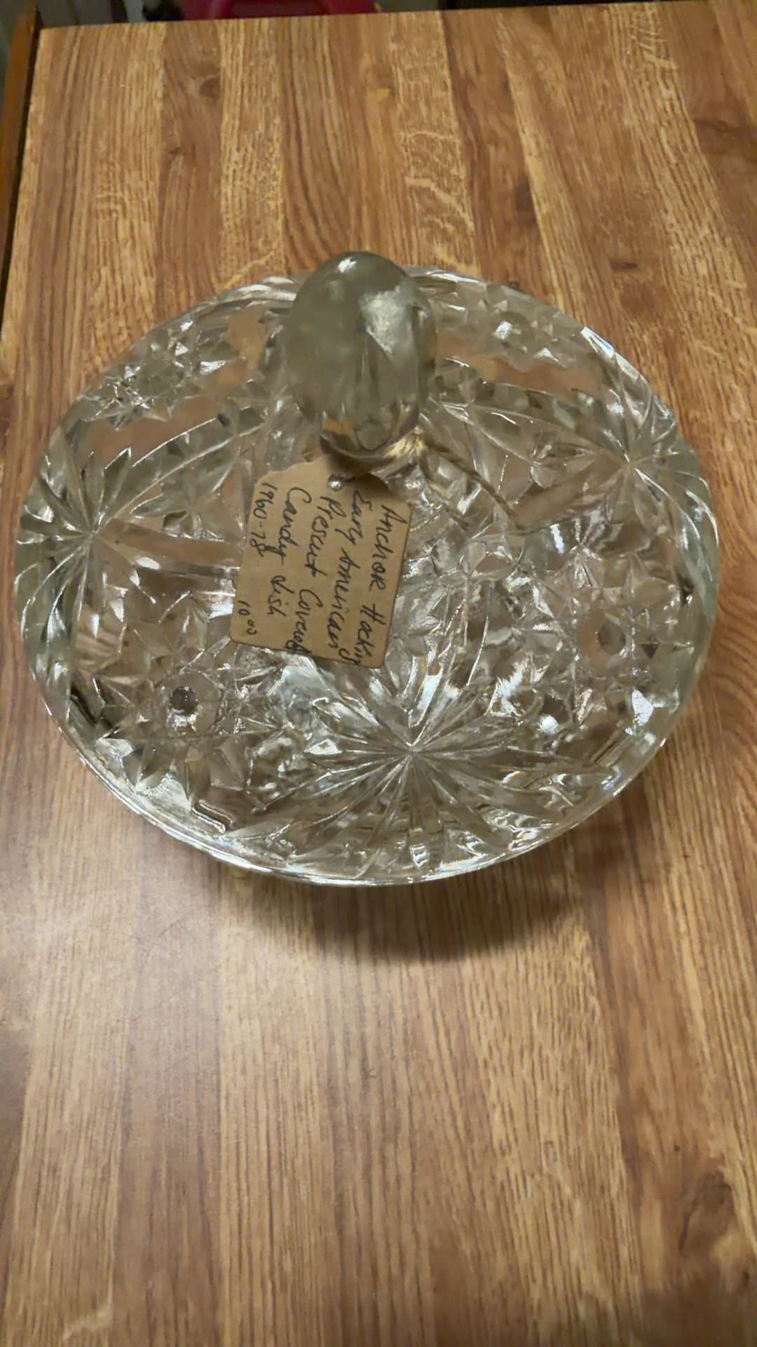 Anchor Hocking Early American Prescut Covered Candy Dish - Image 1