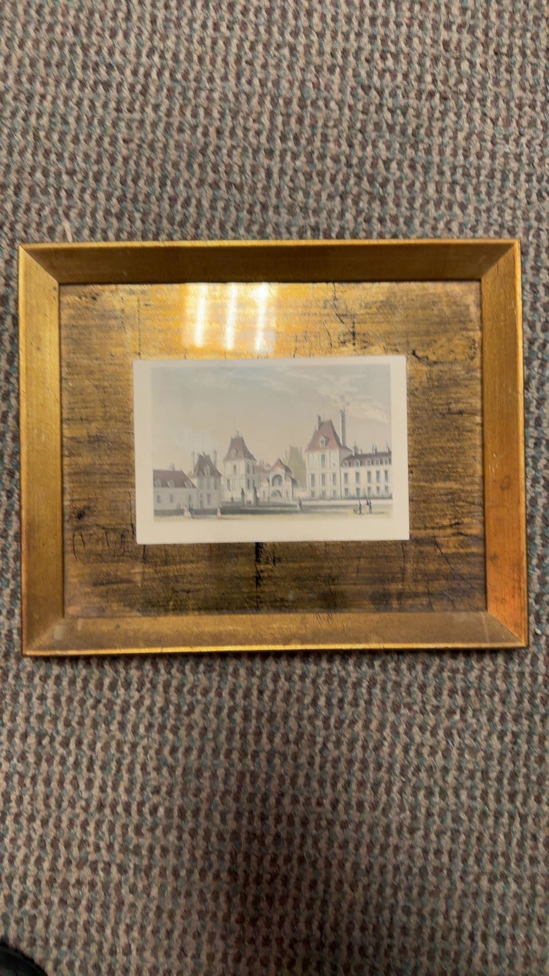 Augustus Pugin Print of Fontainebleau, Cour des Cuisines - Image 1