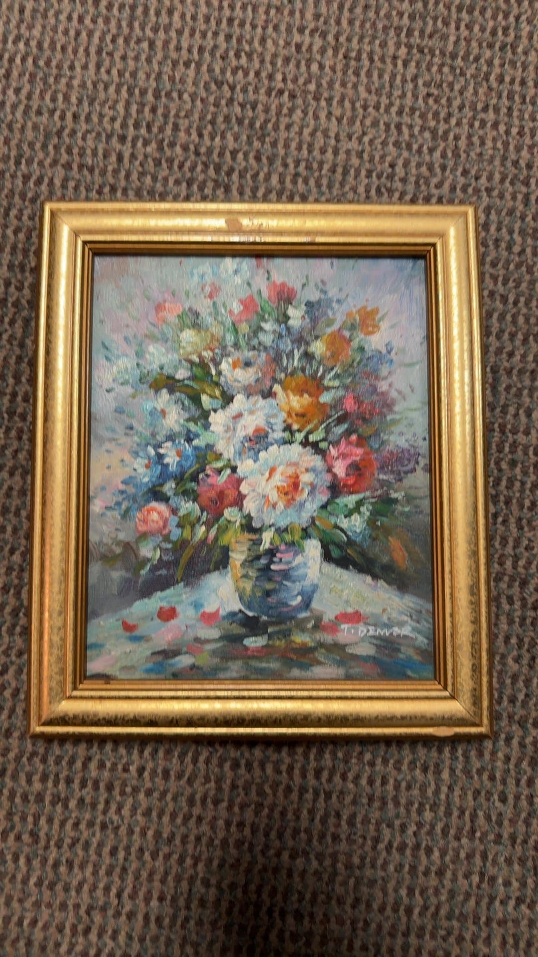 Signed Oil Painting by T. Denver - Image 1