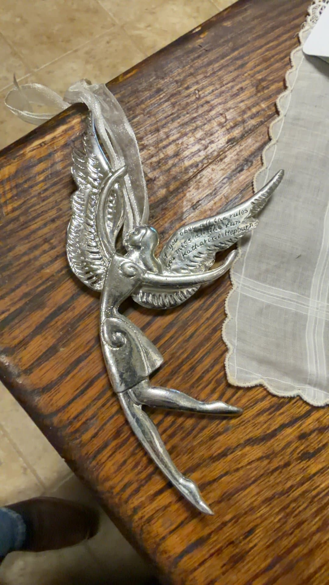 Serenity Angel Ornament with Engraving - Image 1