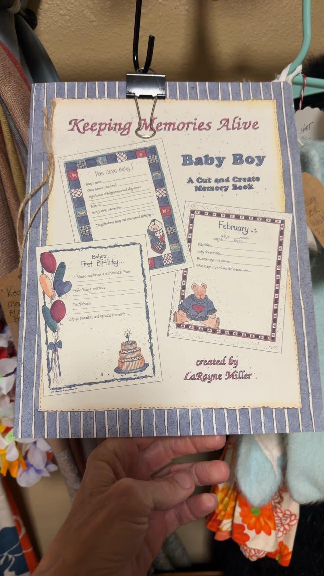 Keeping Memories Alive Baby Boy Memory Book - Image 1