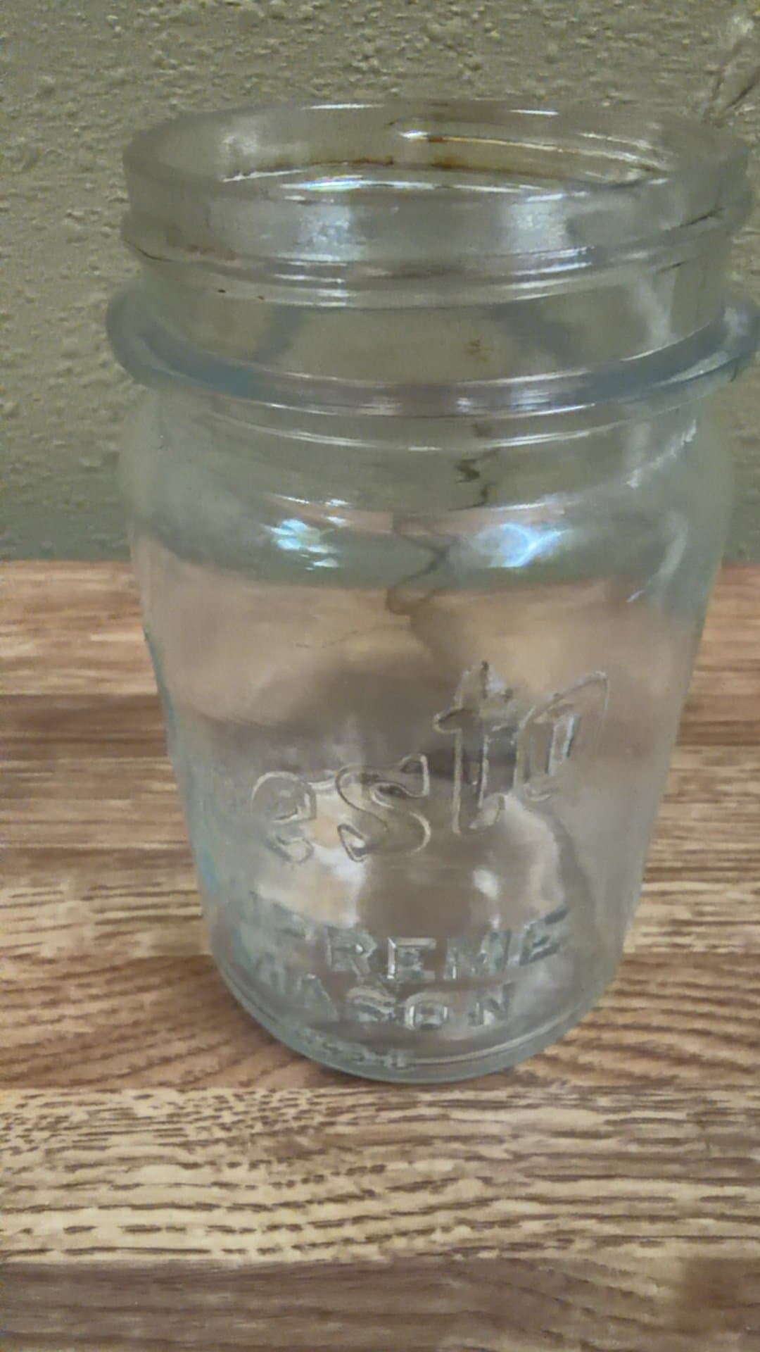 1930s Presto Supreme Mason Glass Jar - Image 1