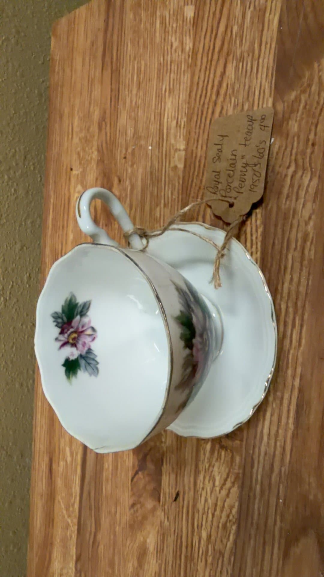 Royal Sealy Porcelain Teacup and Saucer - Image 1