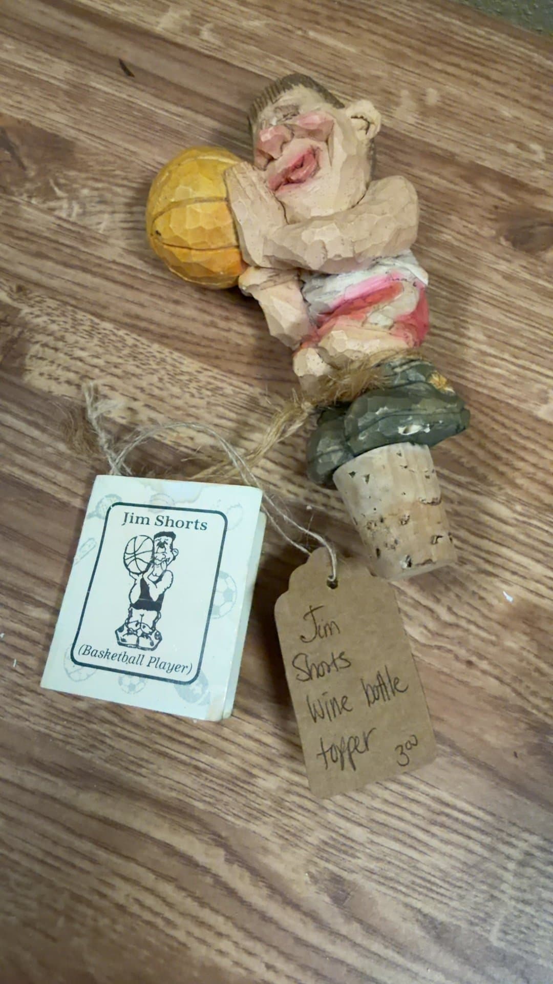 Jim Shorts Basketball Player Wine Bottle Topper - Image 1