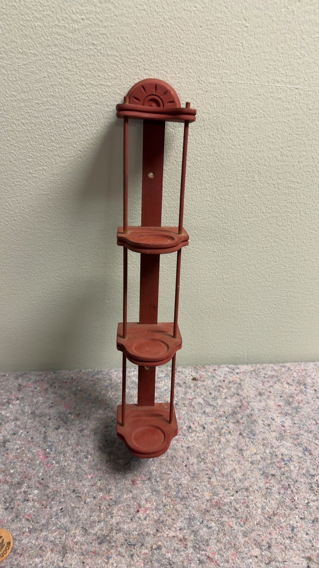 Vintage Wooden Wall Shelf - Image 1
