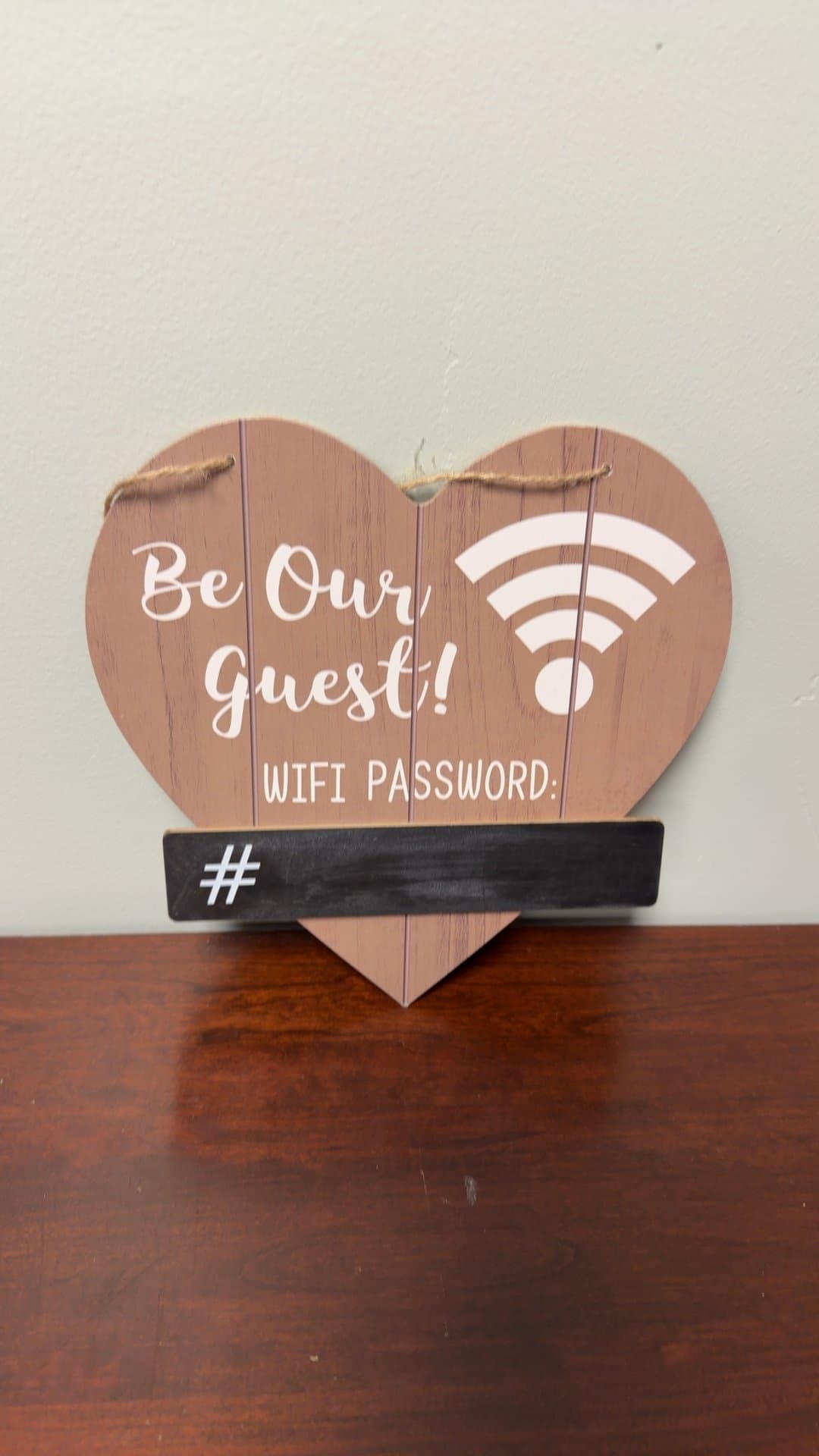 Heart-Shaped WiFi Password Sign - Image 1