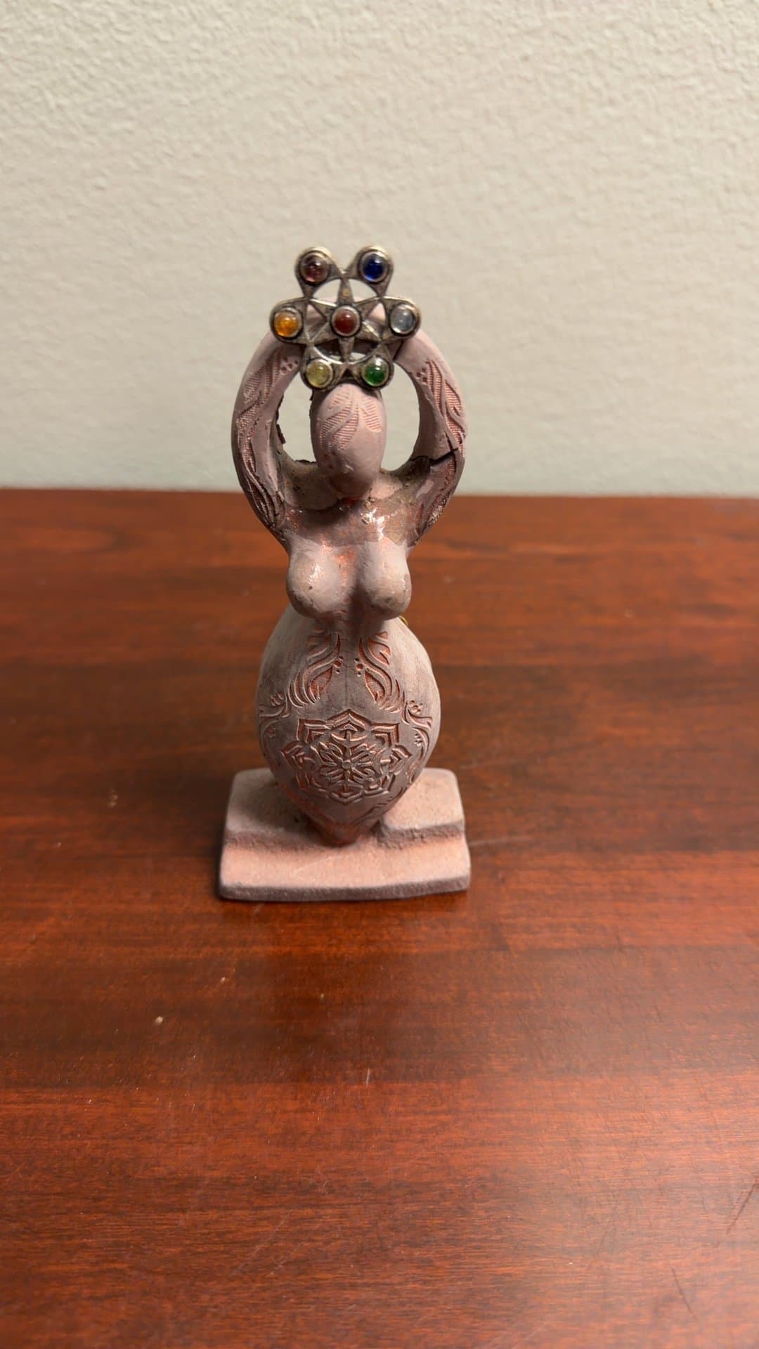 Goddess Figurine with Gemstone Accents - Image 1