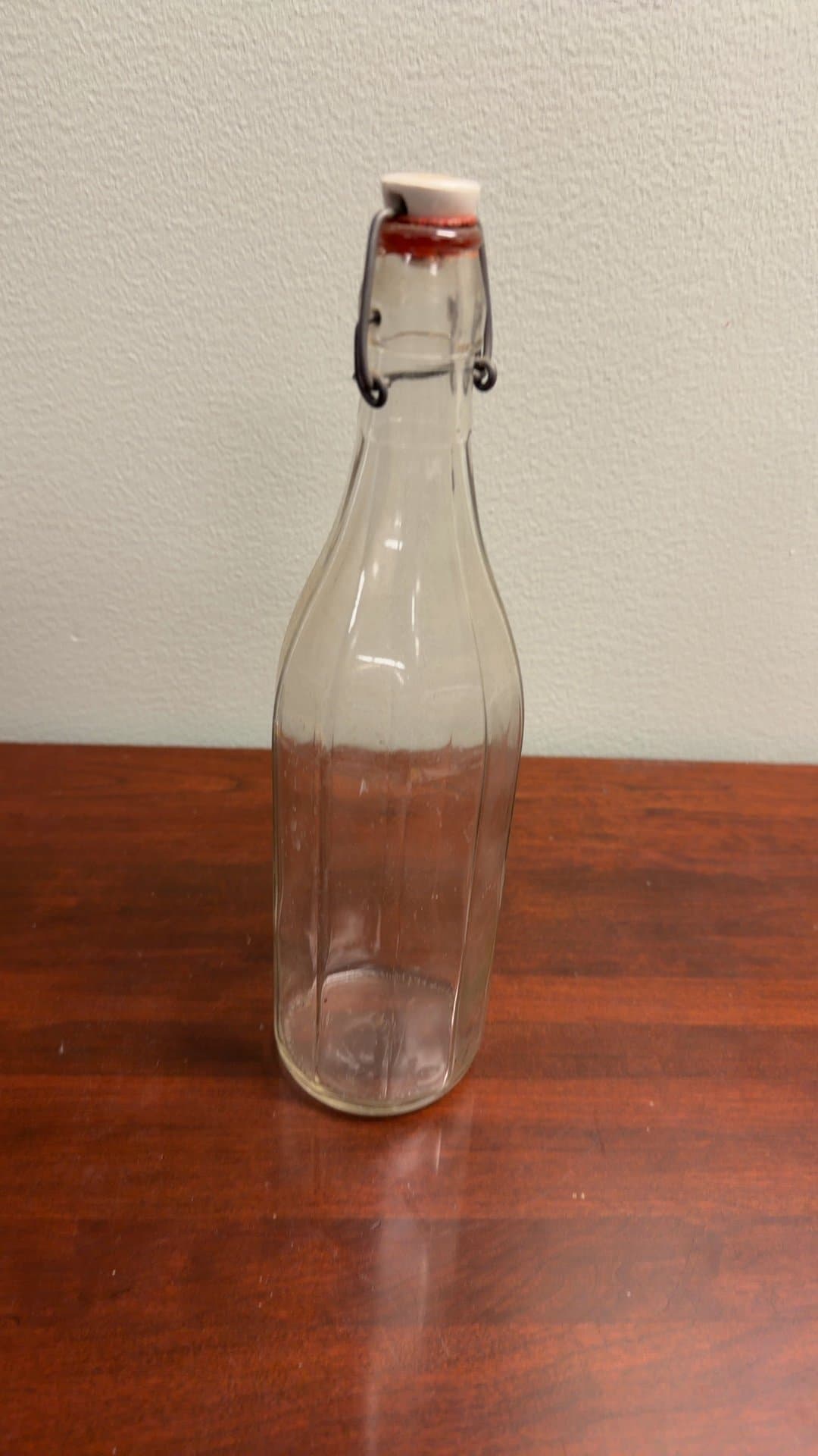 Vintage Glass Bottle with Swing Top - Image 1