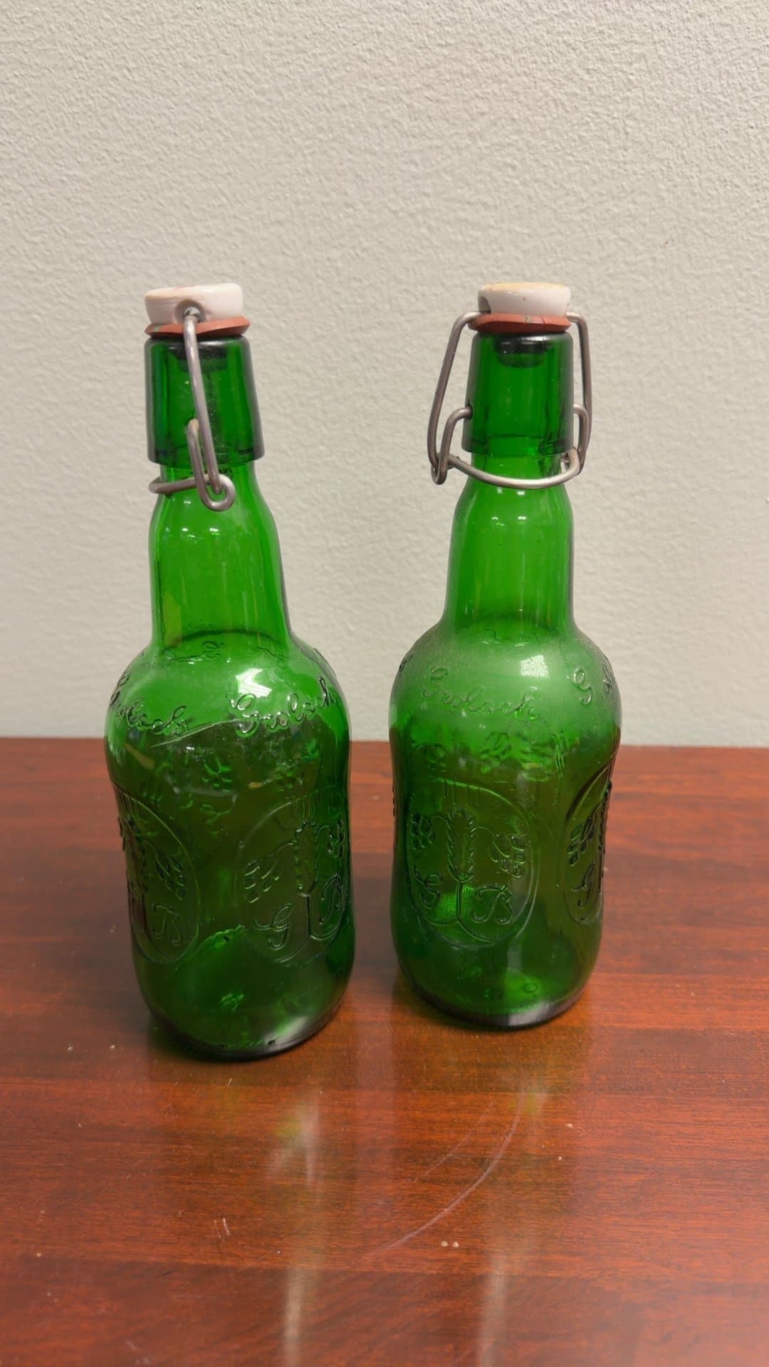 Grolsch Green Glass Beer Bottles with Swing Top - Image 1