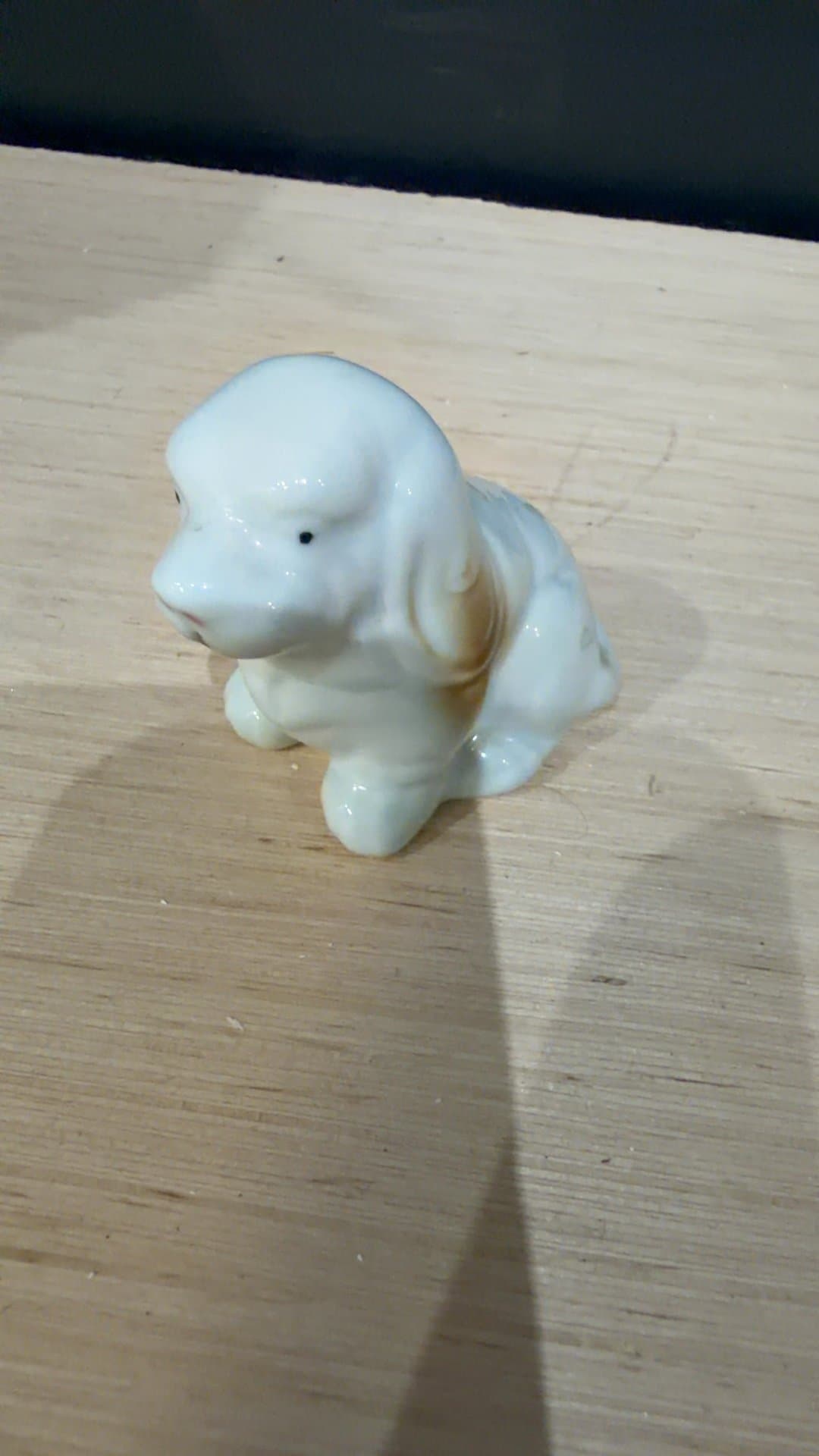 Miniature Porcelain Dog Figurine - Image 1