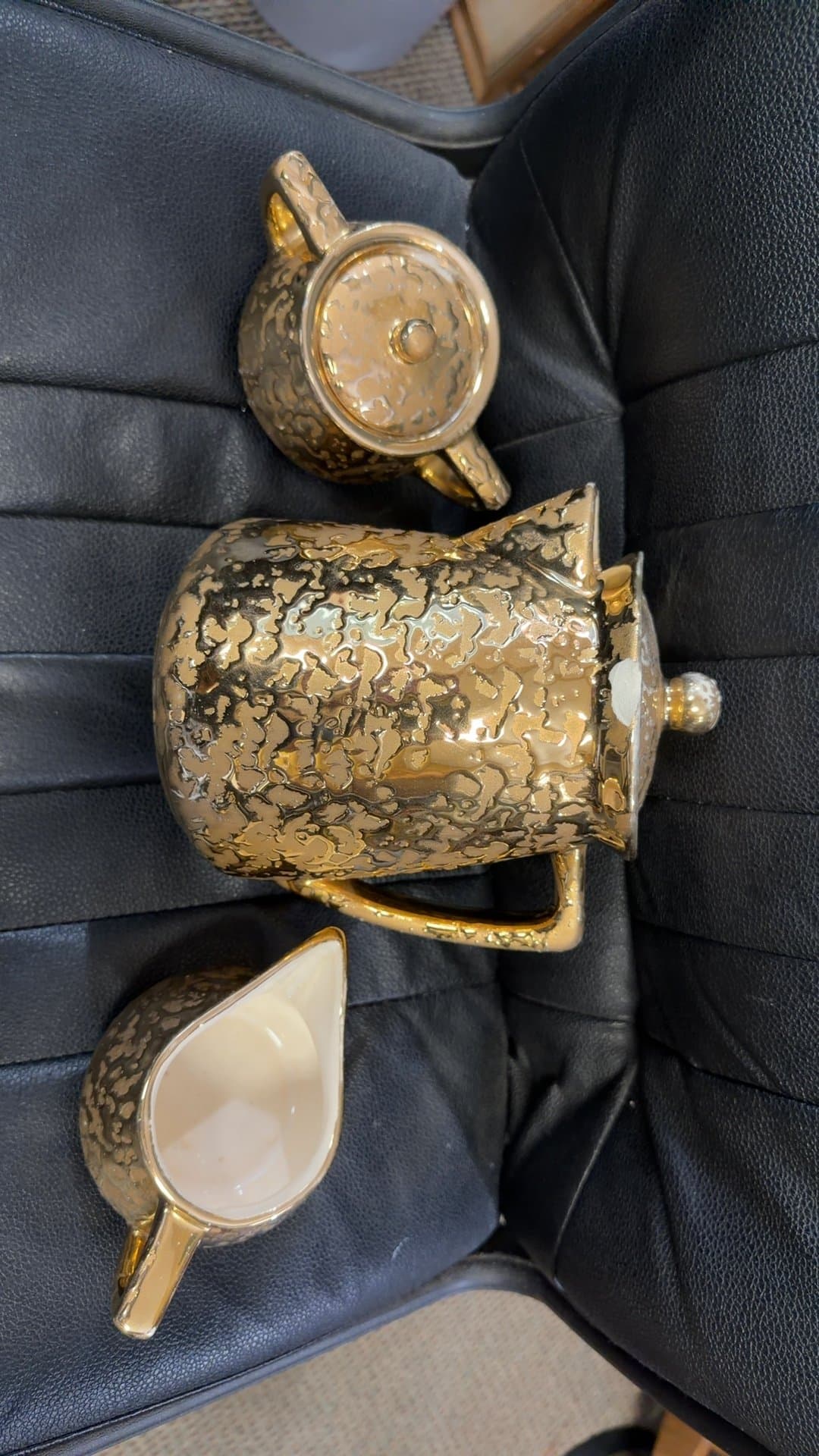 Gold-Plated Ceramic Tea Set - Image 1