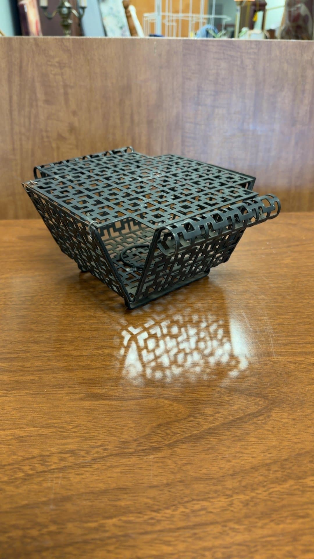 Decorative Metal Storage Basket - Image 1