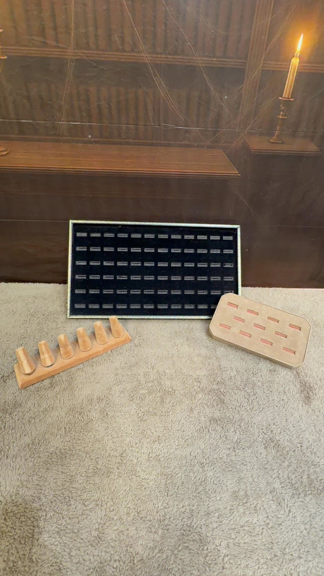 Chippenhook Jewelry Ring Display Trays and Stand Lot - Image 1