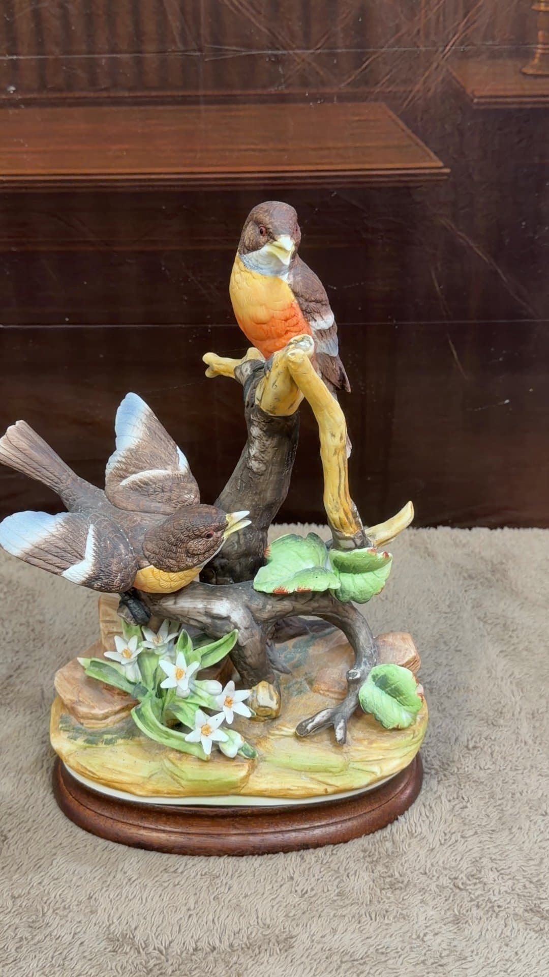Royal Crown J. Byron Porcelain Birds Figurine - Image 1