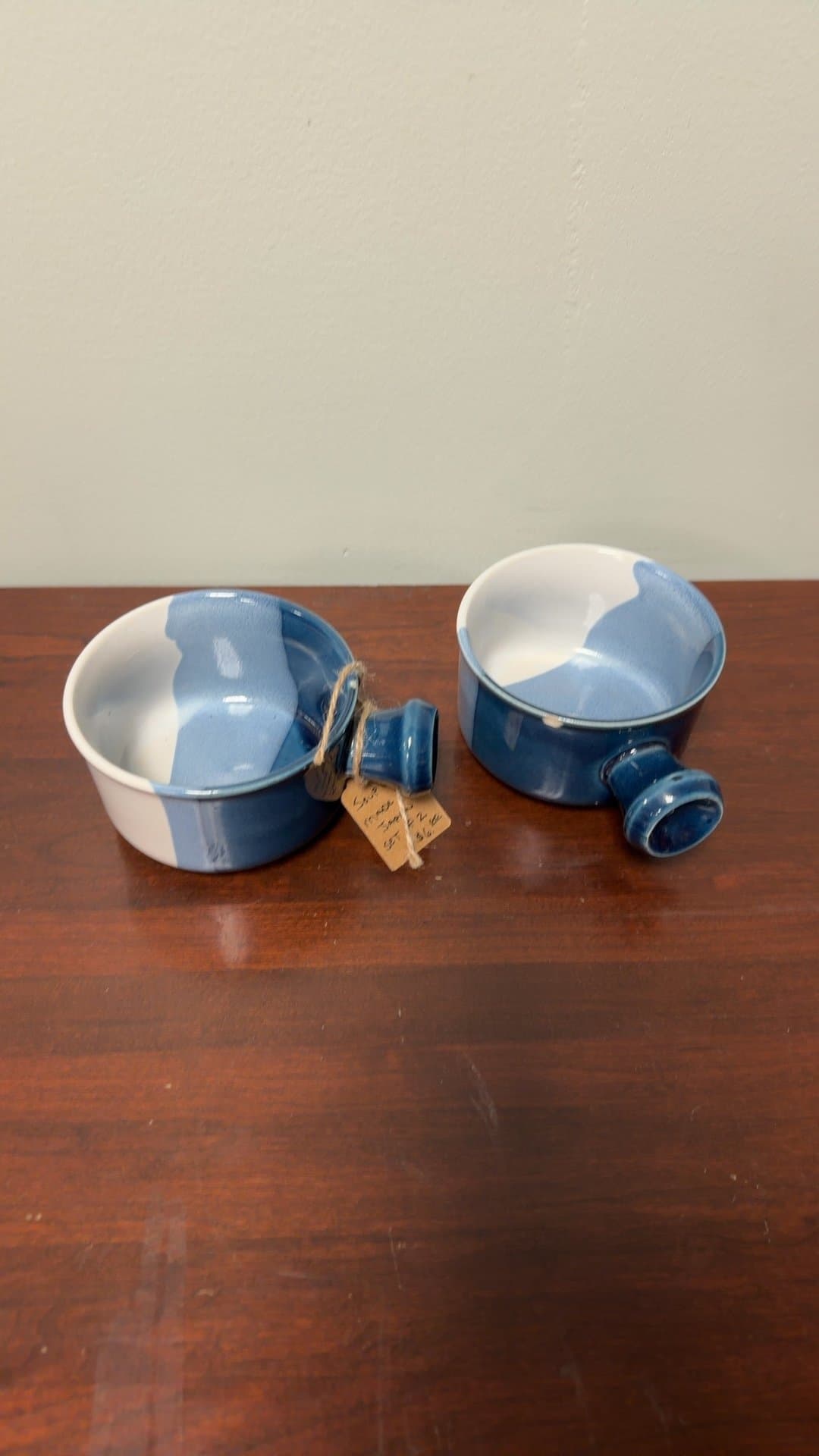 Set of 2 Japanese Ceramic Soup Cups - Image 1