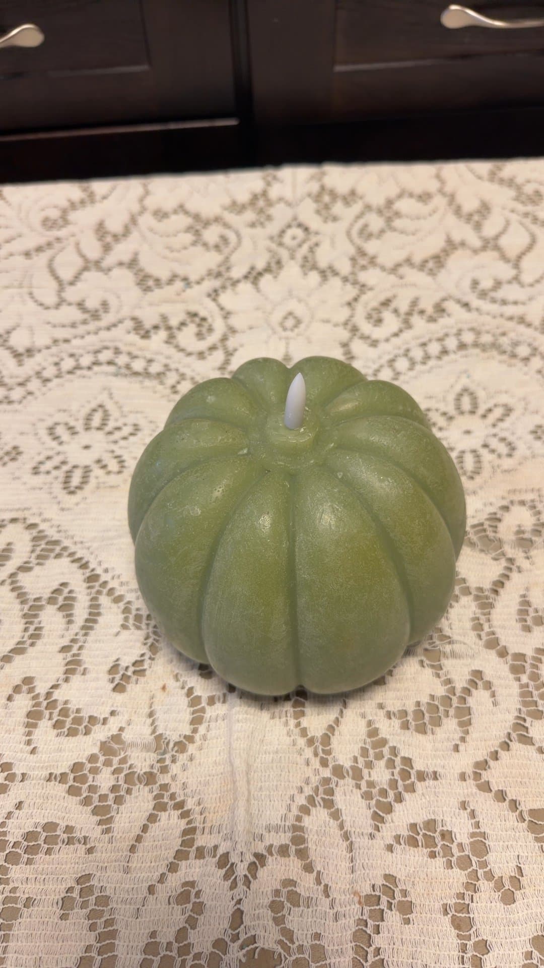 Pumpkin-Shaped Candle - Image 1