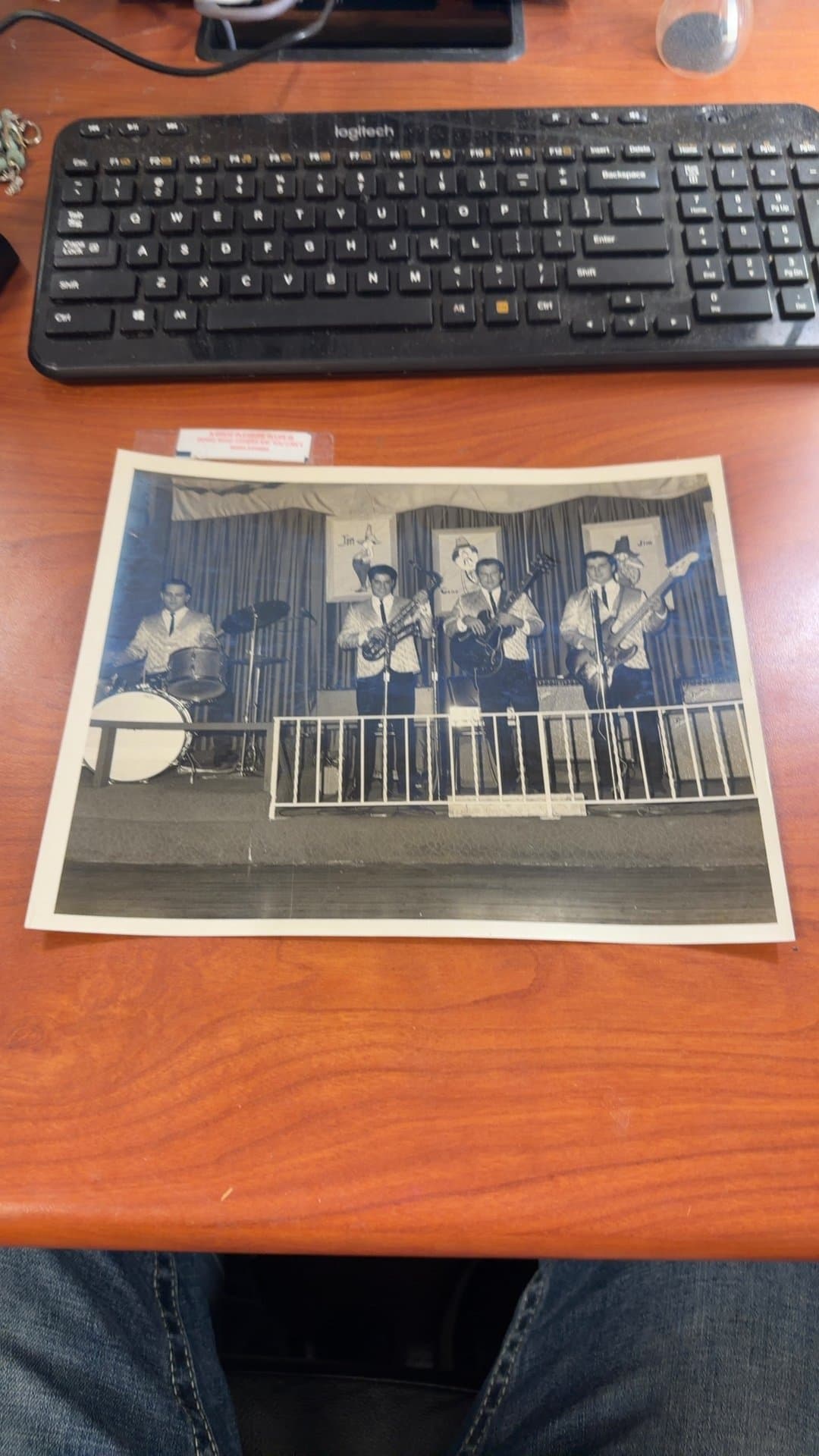 Vintage Black and White Band Photograph - Image 1