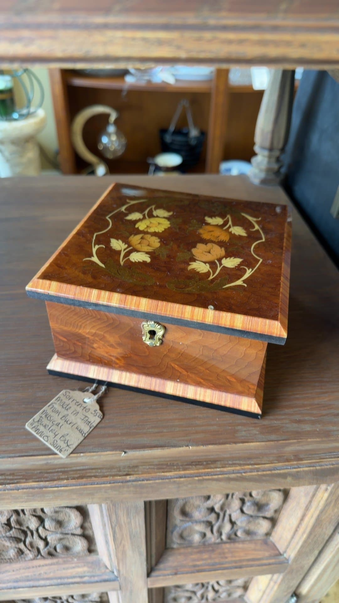 Inlaid Wooden Music Box