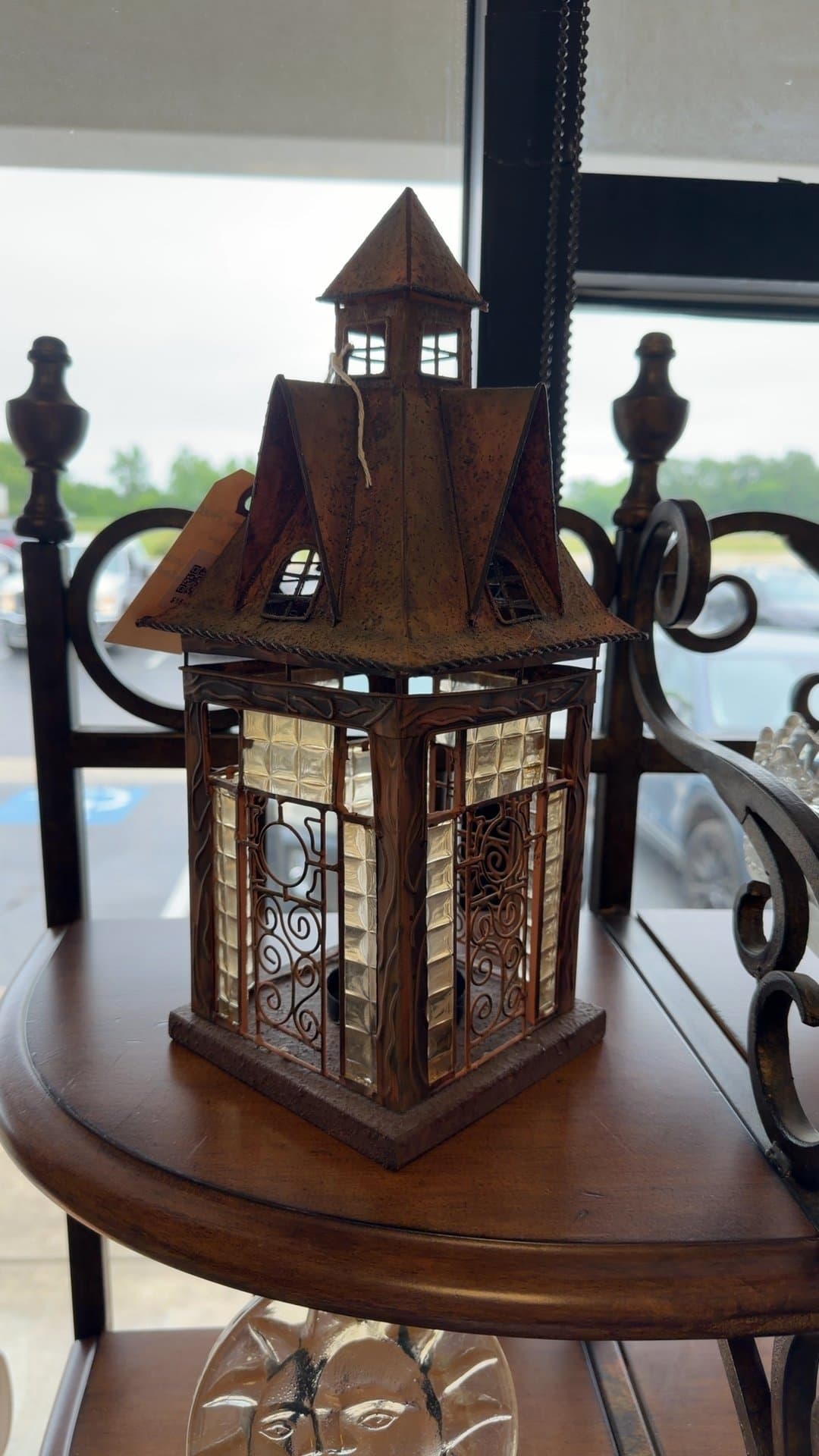 Ellington House Glass and Metal Architectural Candle Lantern - Image 1