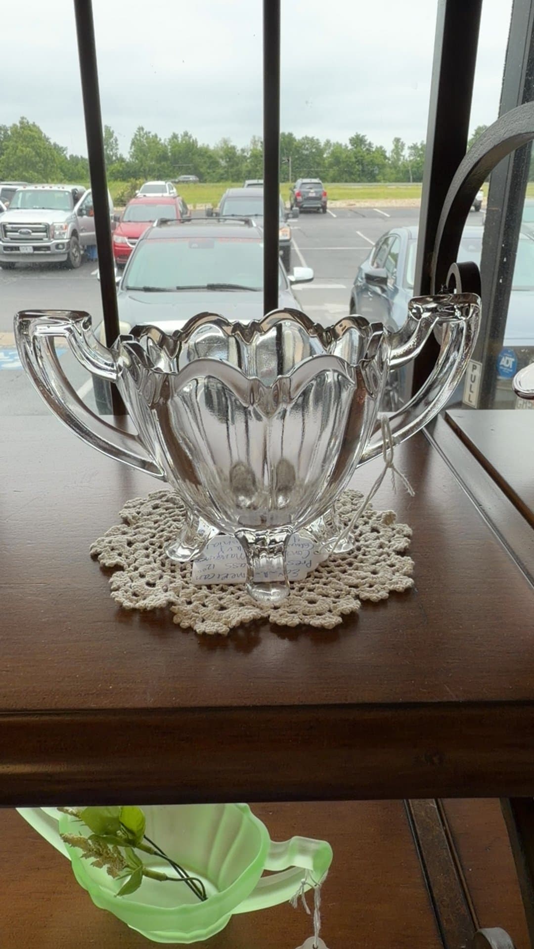 Early American Pressed Glass Sugar Bowl - Image 1