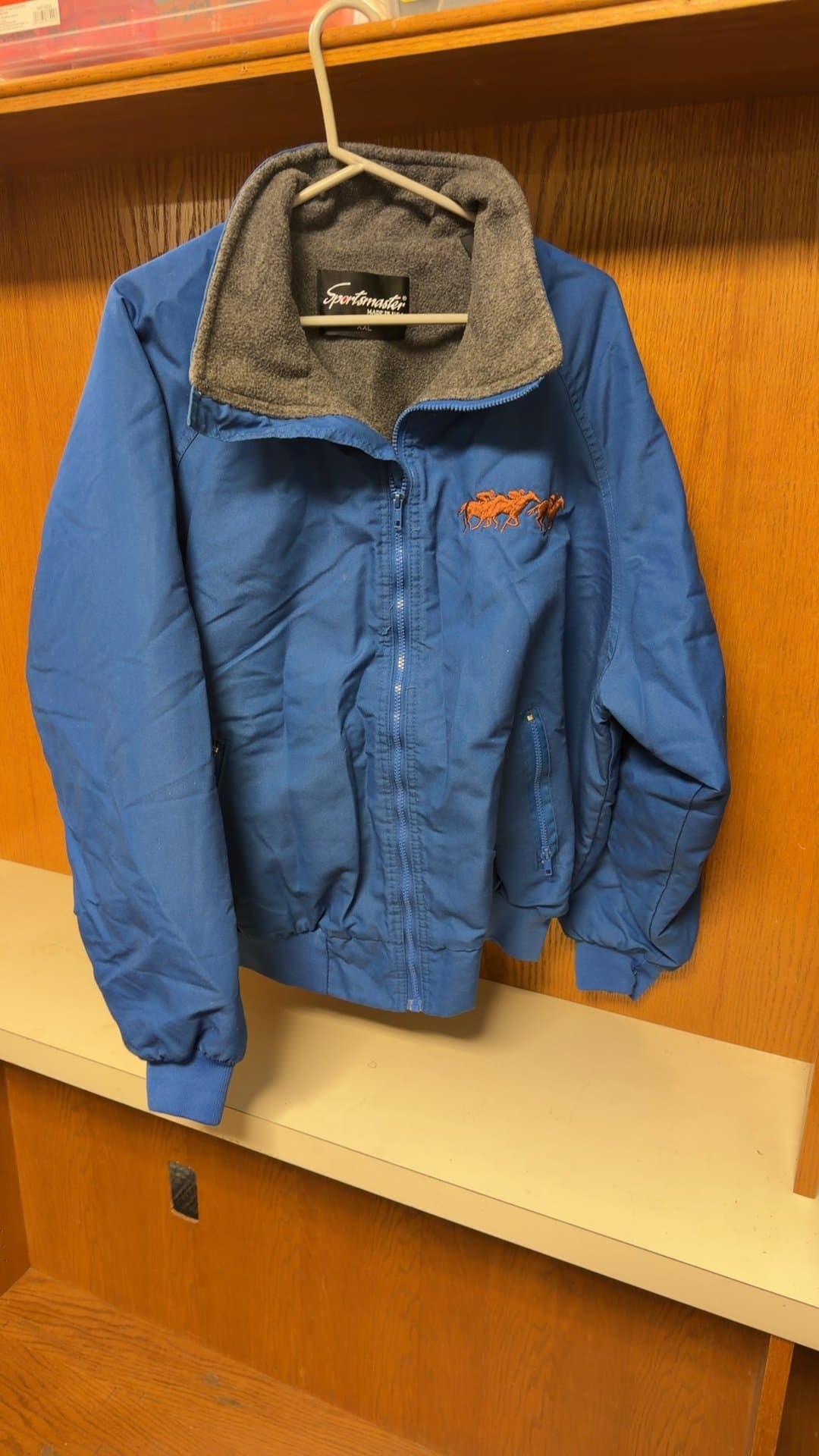 Sportsmaster Blue Jacket with Horse Embroidery - Image 1