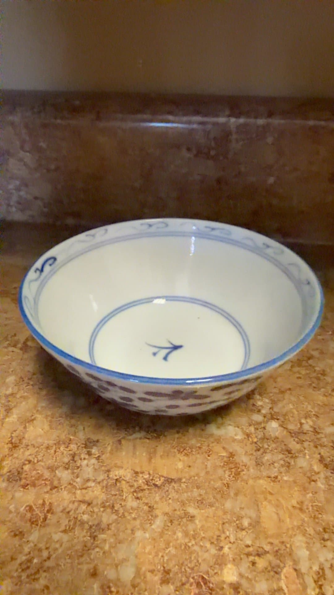 Blue and White Ceramic Bowl - Image 1