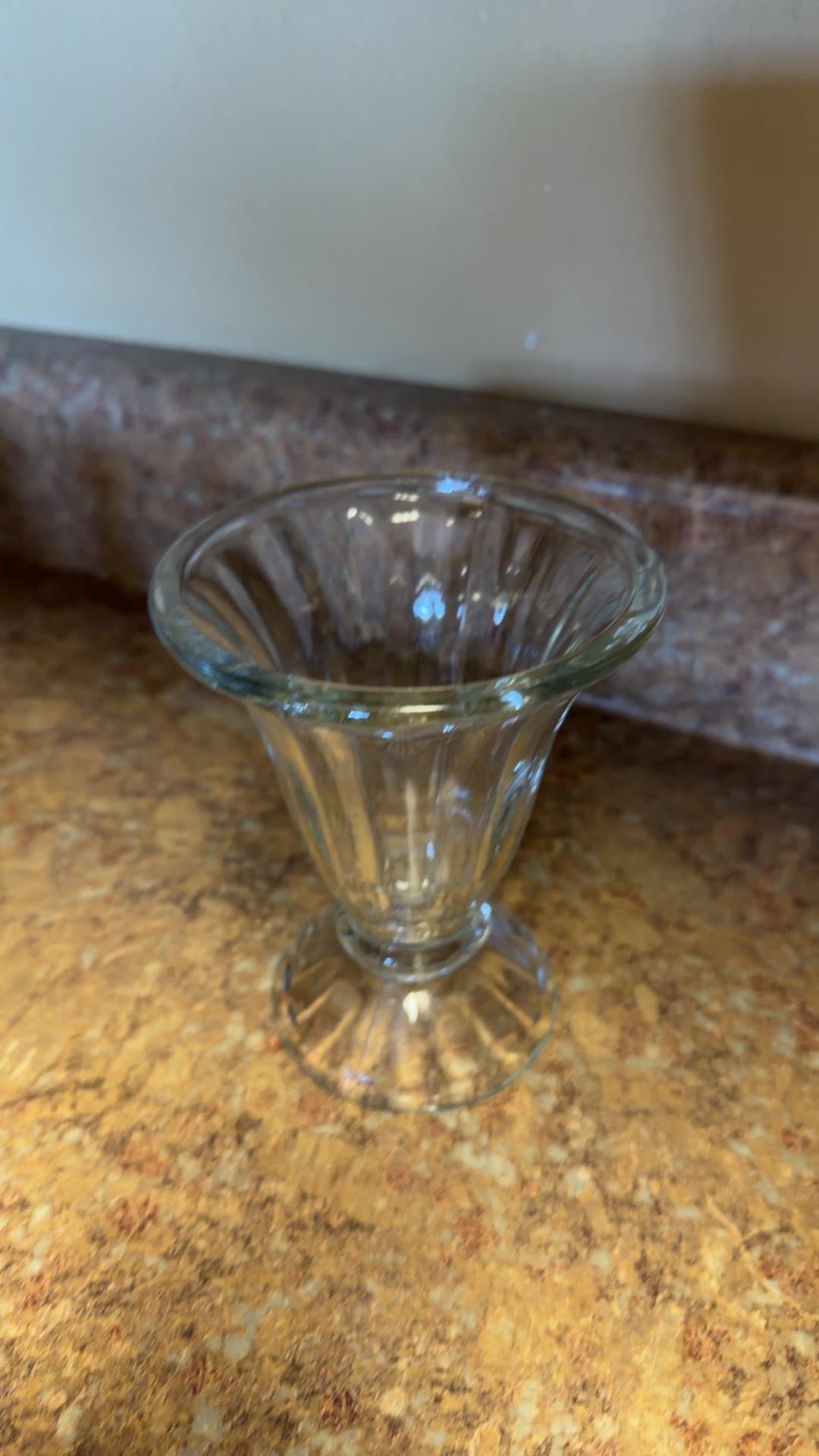 Vintage Glass Ice Cream Sundae Dish - Image 1
