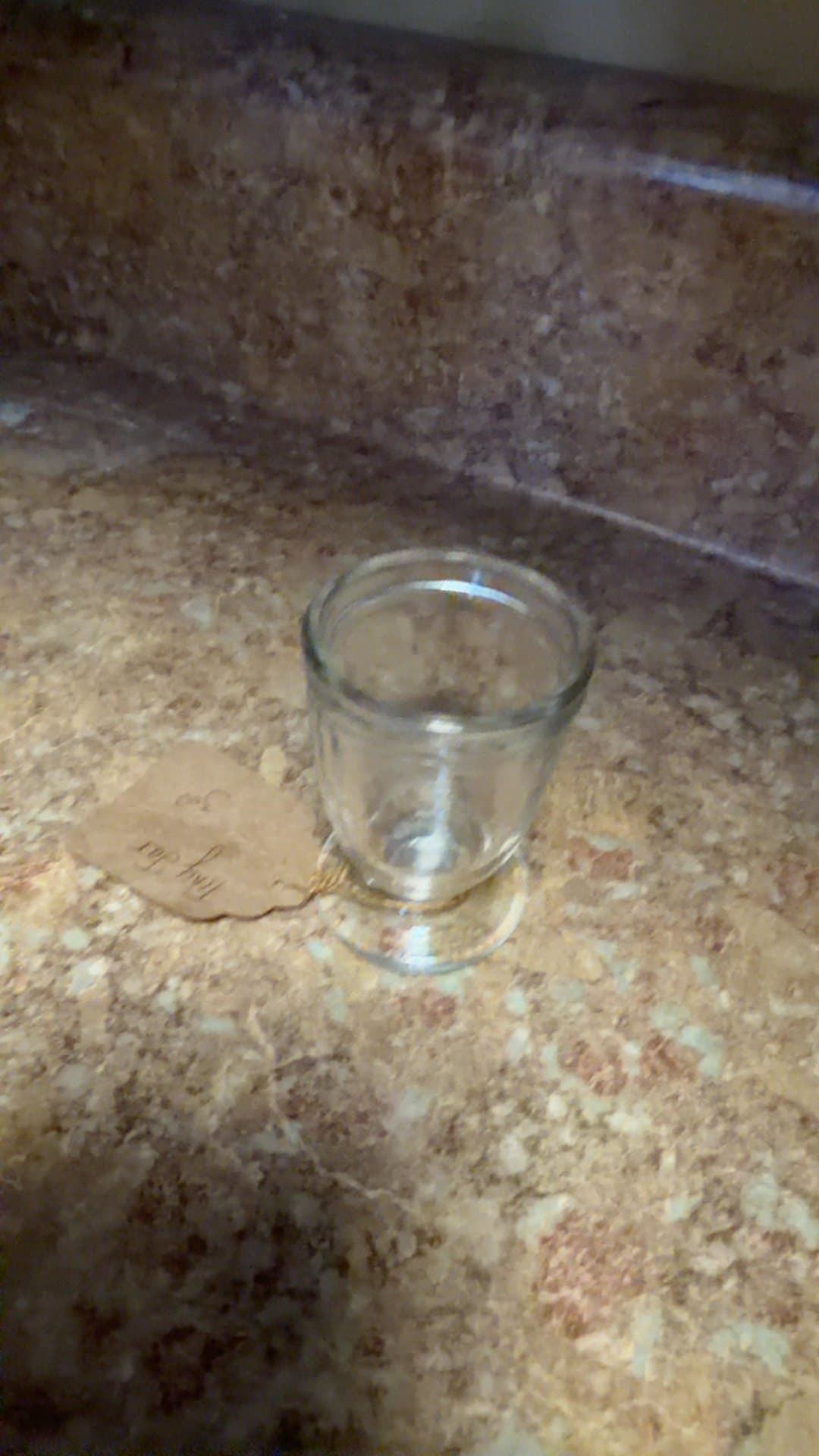 Vintage Glass egg cup/ tiny - Image 1